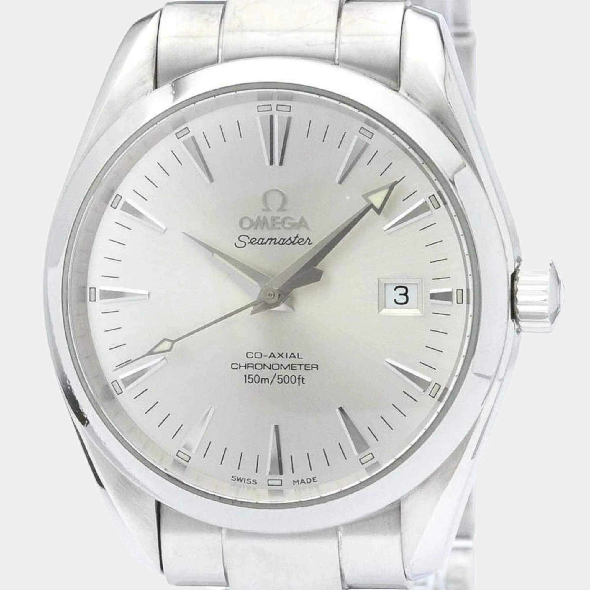 Omega Silver Stainless Steel Seamaster Aqua Terra 2503.30  Automatic Men's Wristwatch 39 mm