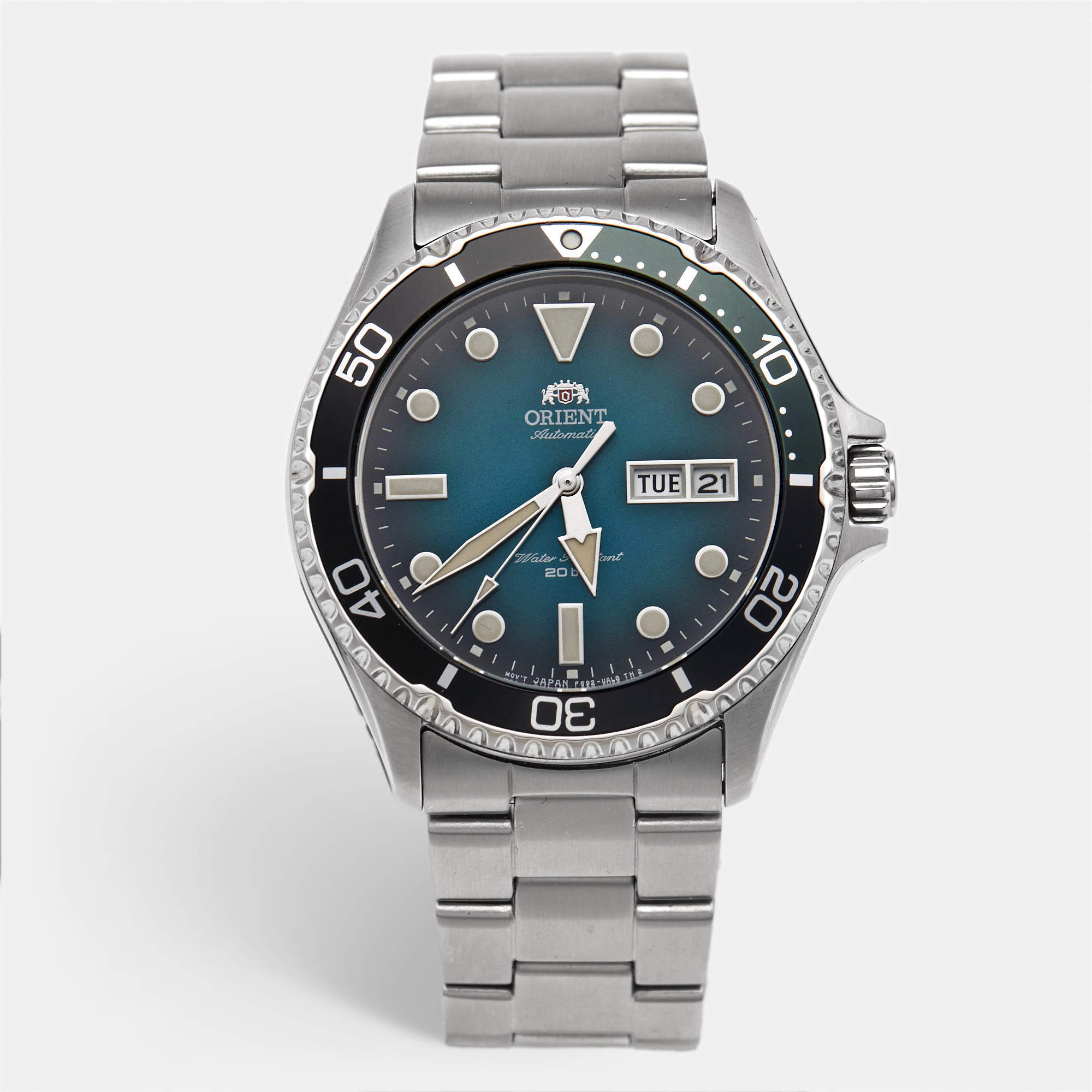 مملوكة مسبقًا Orient Kamasu Maku III RA-AA0811E19B Blue Dial Stainless Steel Men's Wristwatch 41.80 mm