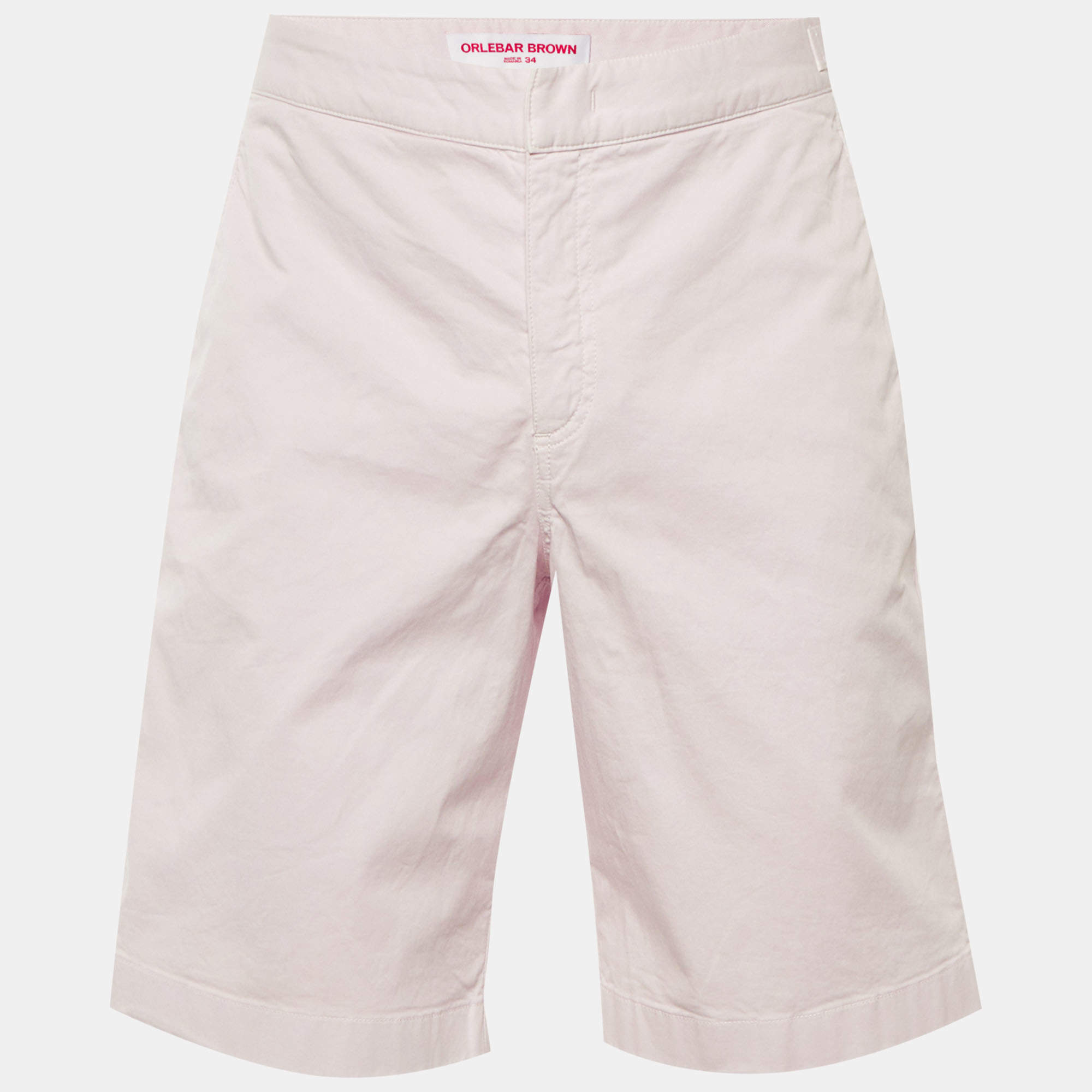 Pre Owned Orlebar Brown Pink Cotton Shorts L