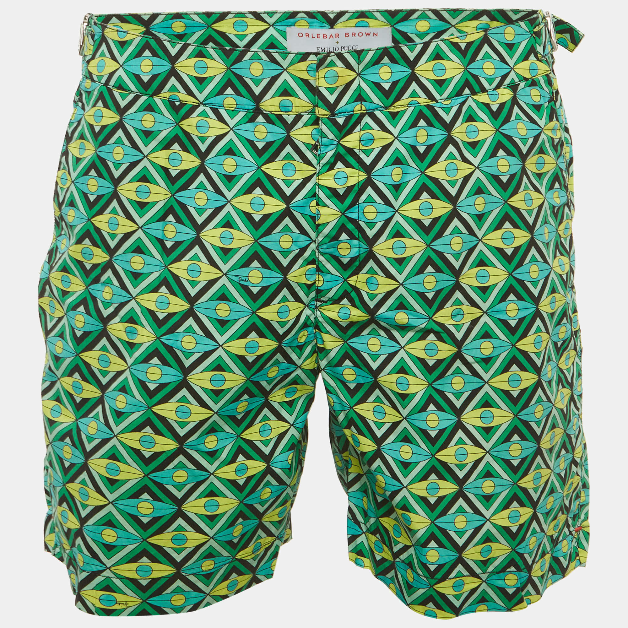 Pre Owned Orlebar Brown + Emilio Pucci Multicolour Synthetic Bulldog Shorts L