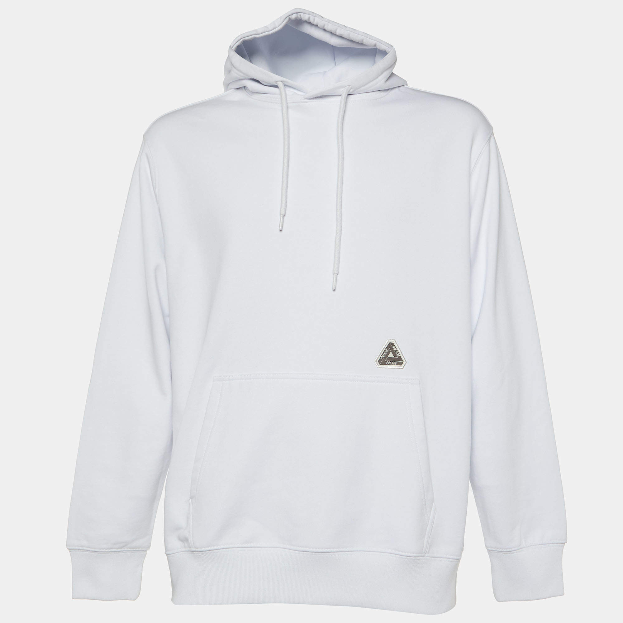 Palace White Cotton Knit Sofar Hood Sweatshirt L