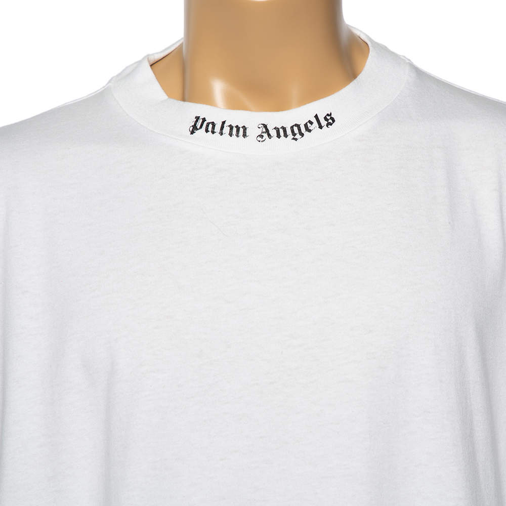Palm Angels Logo-print Oversized T-shirt in Blue for Men