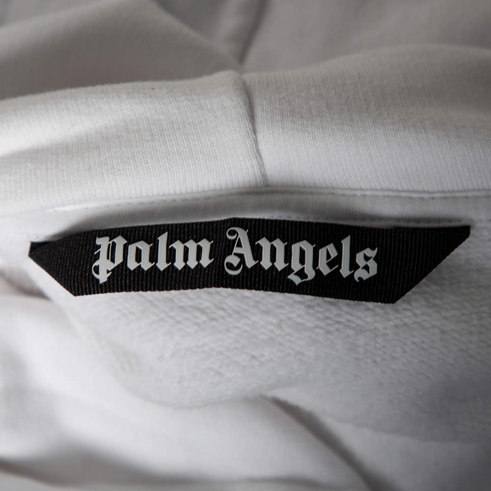 Palm Angels Hong Kong Sprayed Hoodie White/Orange Men's - FW22 - US