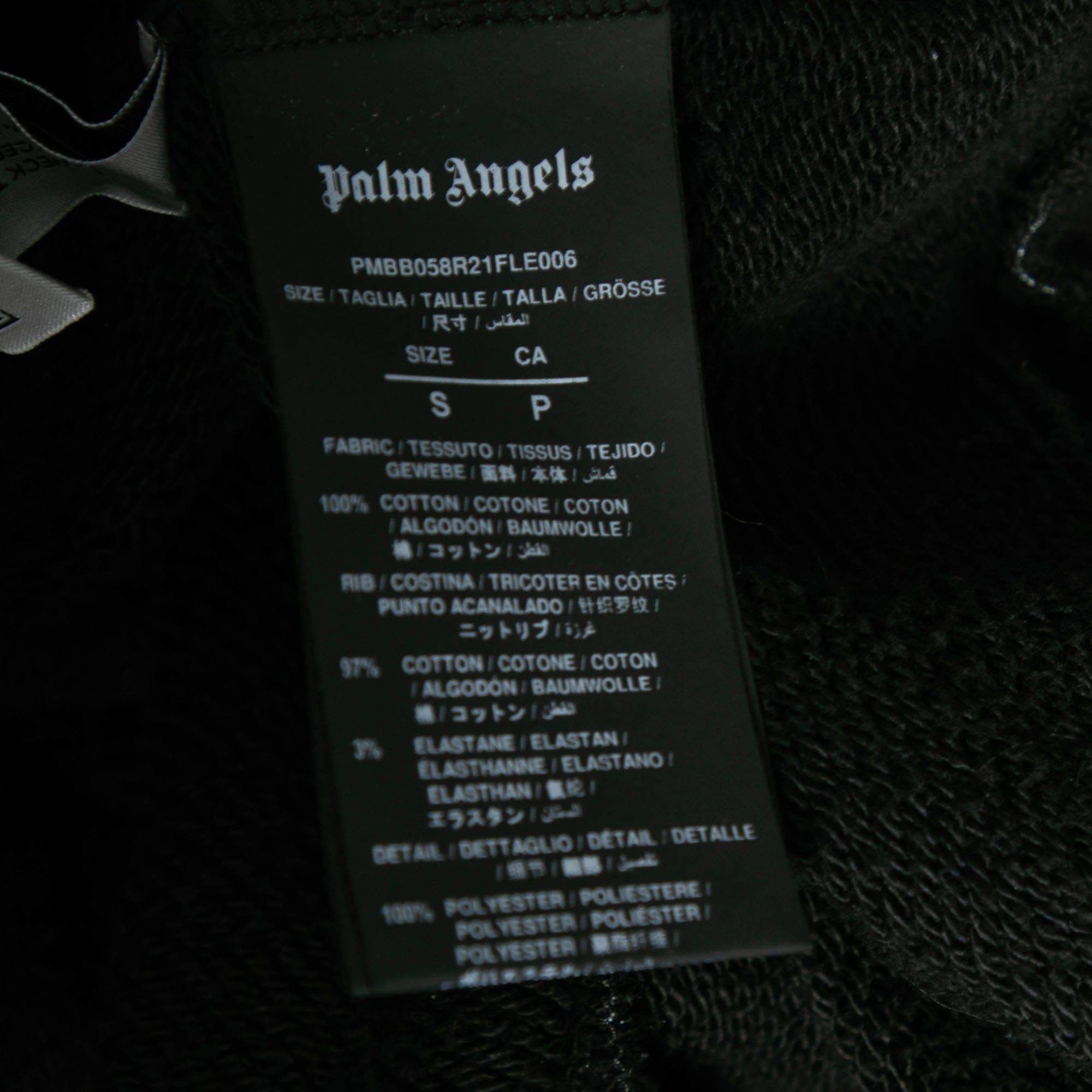 Palm Angels Broken Monogram Hoodie in Black