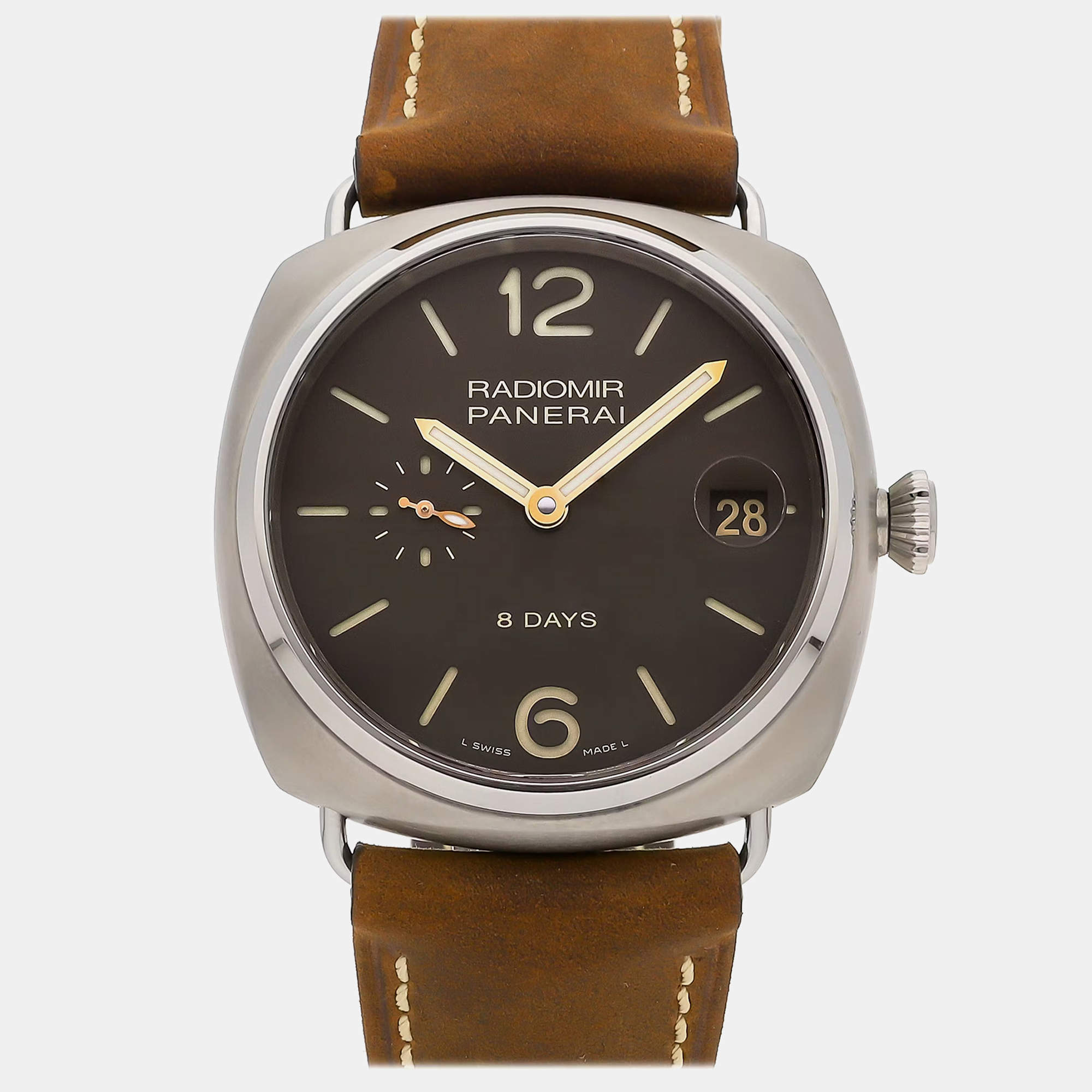 Panerai Brown Titanium Radiomir PAM00346 Manual Winding Men's Wristwatch 45 mm