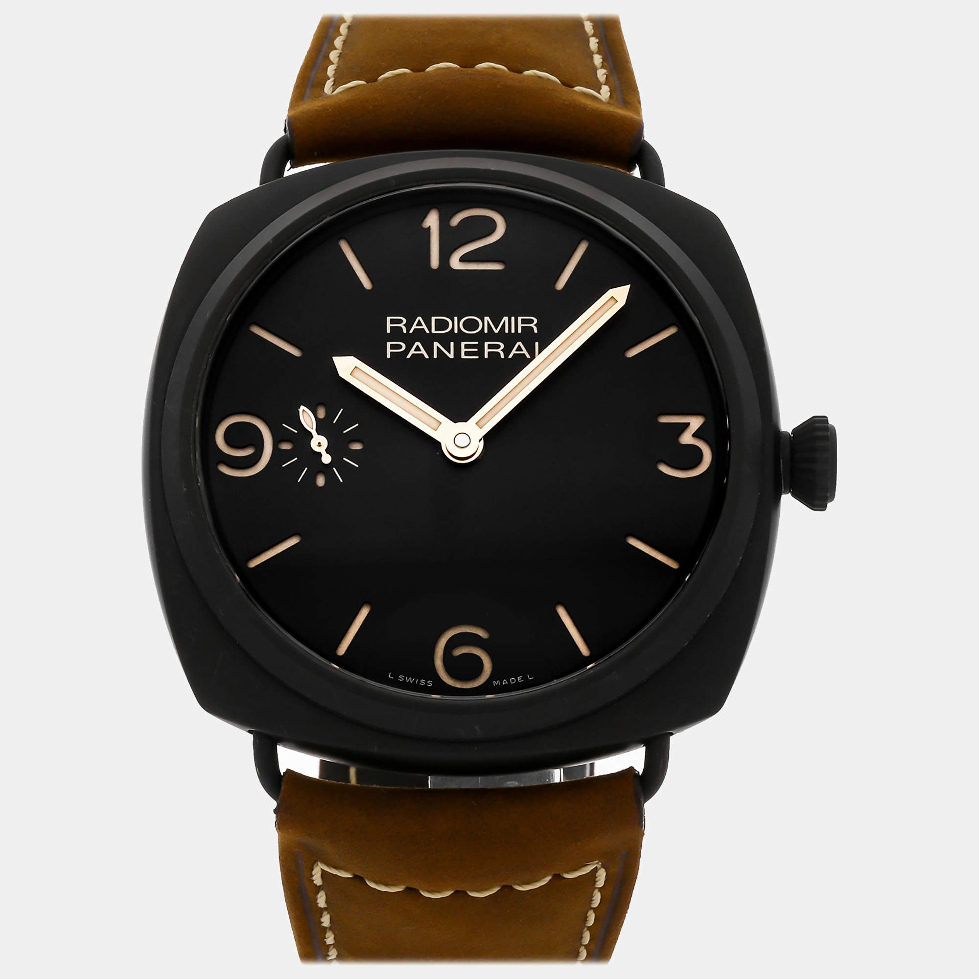 Panerai Brown Composite Radiomir PAM00504 Manual Winding Men's Wristwatch 47 mm