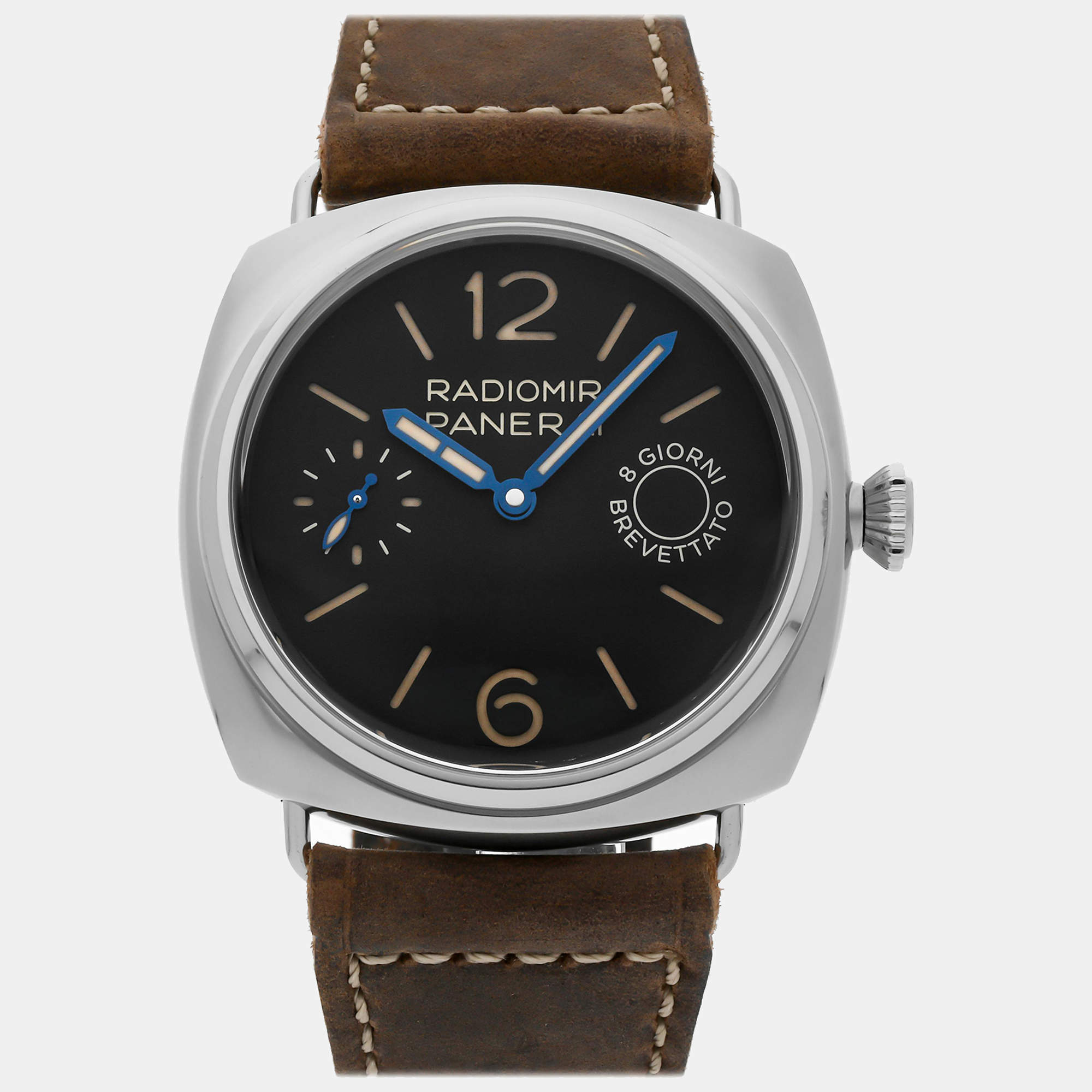 Panerai Black Stainless Steel Radiomir PAM00992 Manual Winding Men's Wristwatch 45 mm