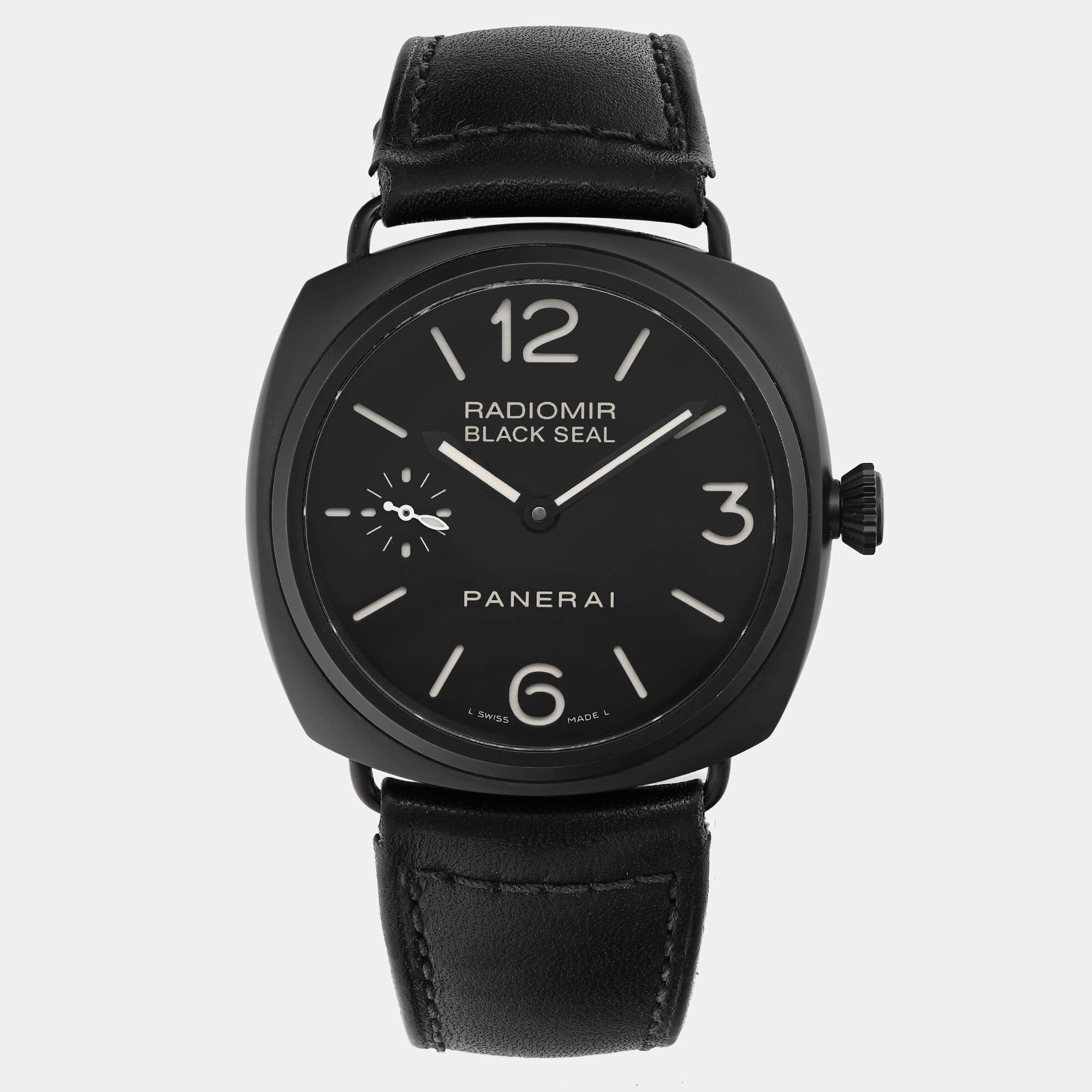 Panerai Black Ceramic Radiomir Black Seal PAM00292  Manual Winding Men's Wristwatch 45mm