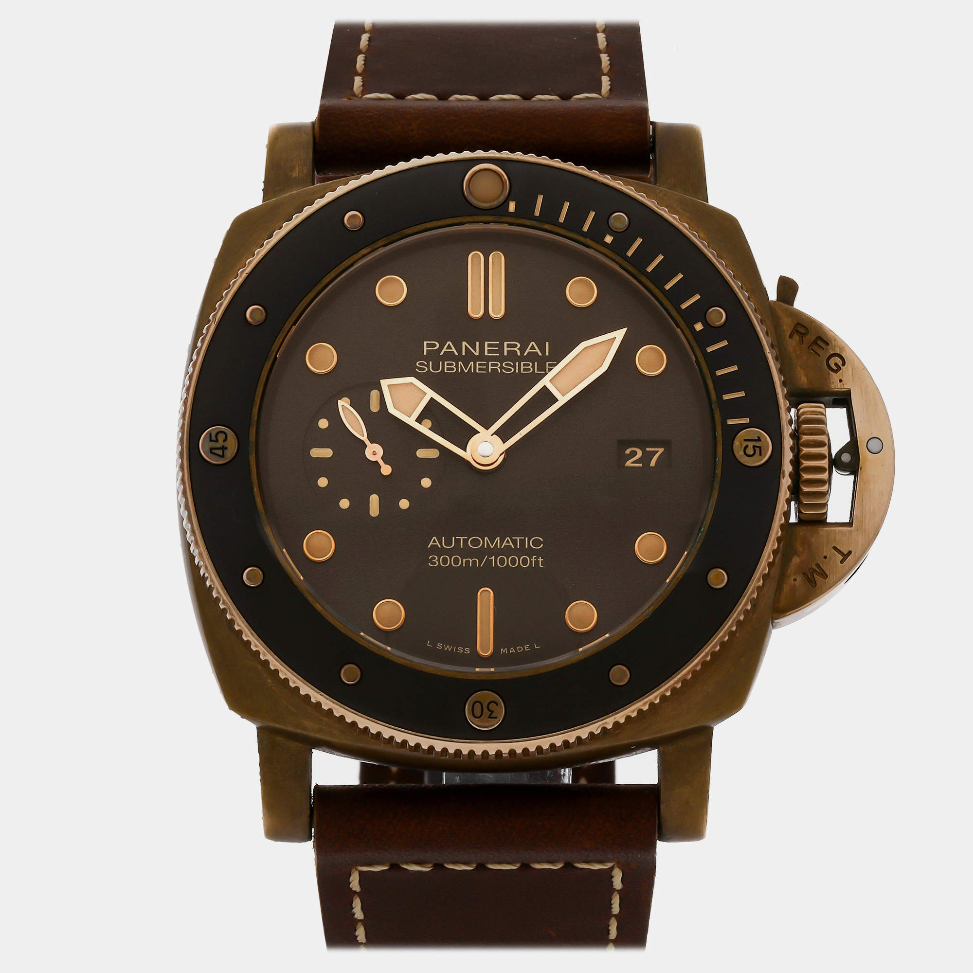 Panerai Submersible Bronzo Men's Watch 47 mm Automatic Men's Wristwatch 47MM