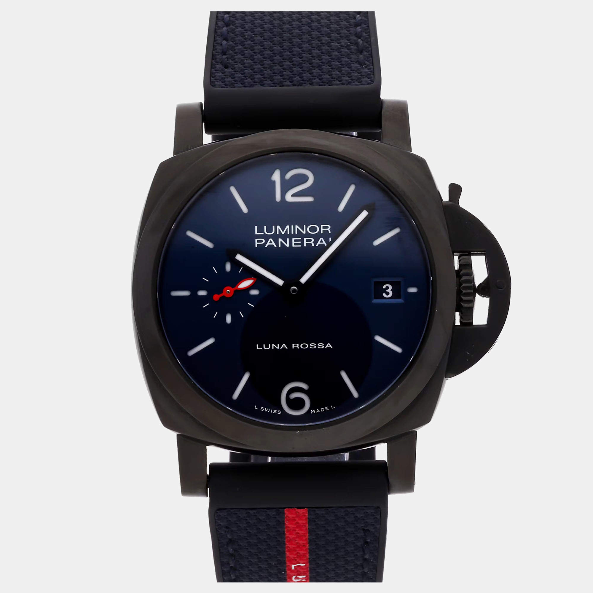 Panerai Luminor Quaranta Luna Rossa PAM 1408 Automatic Men's Wristwatch 