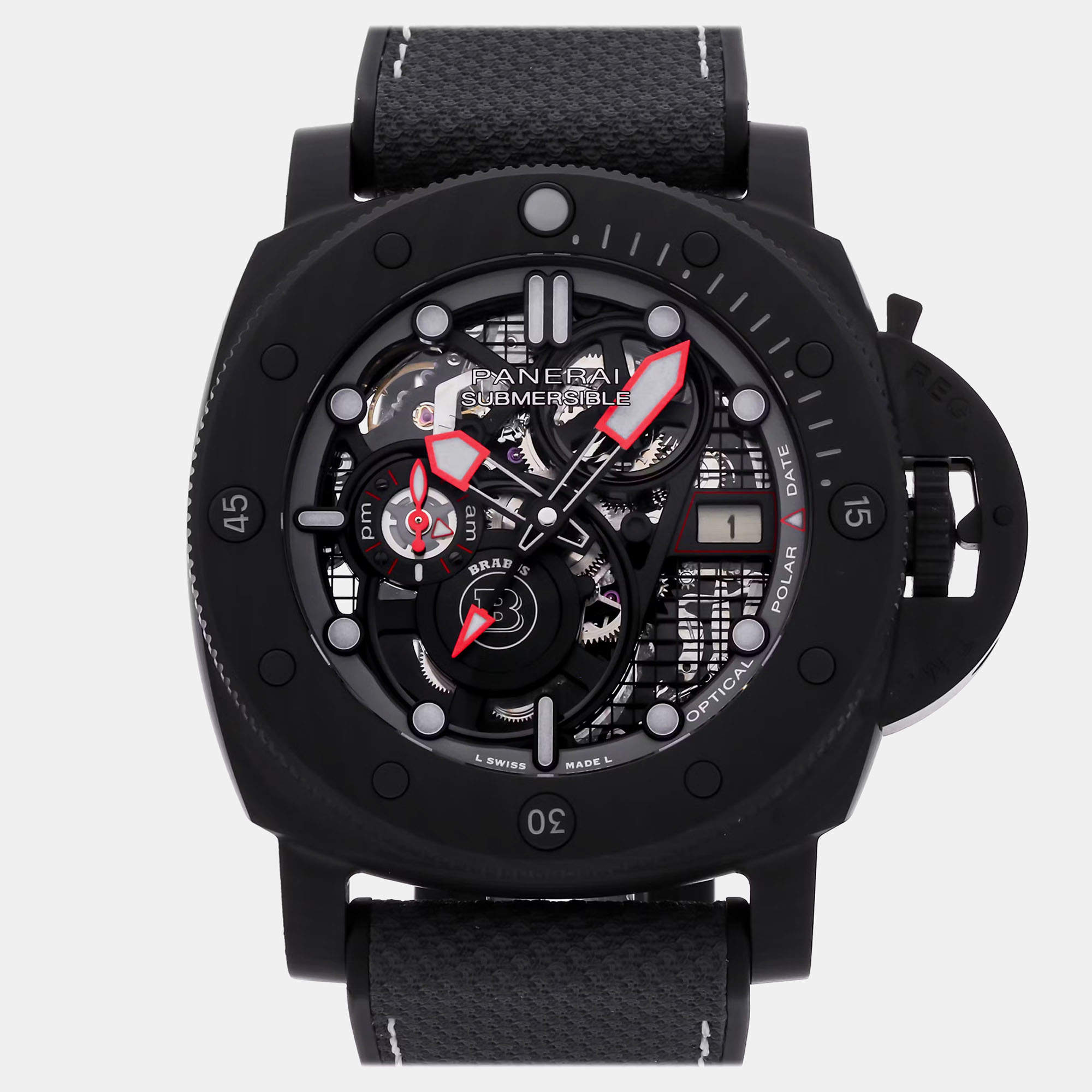Panerai Submersible S Brabus Black Ops Edition Carbotech PAM 1240 Automatic Men's Wristwatch 