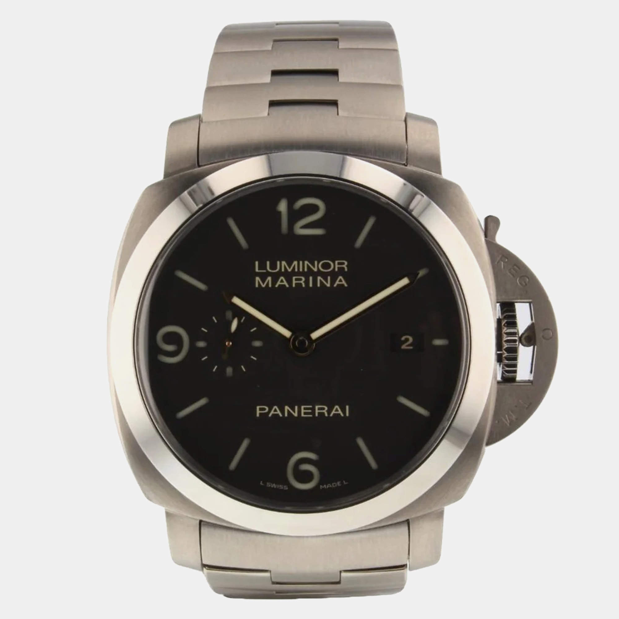Panerai Black Titanium Luminor Marina 1950 3 Days Automatic Men's Wristwatch 44 mm