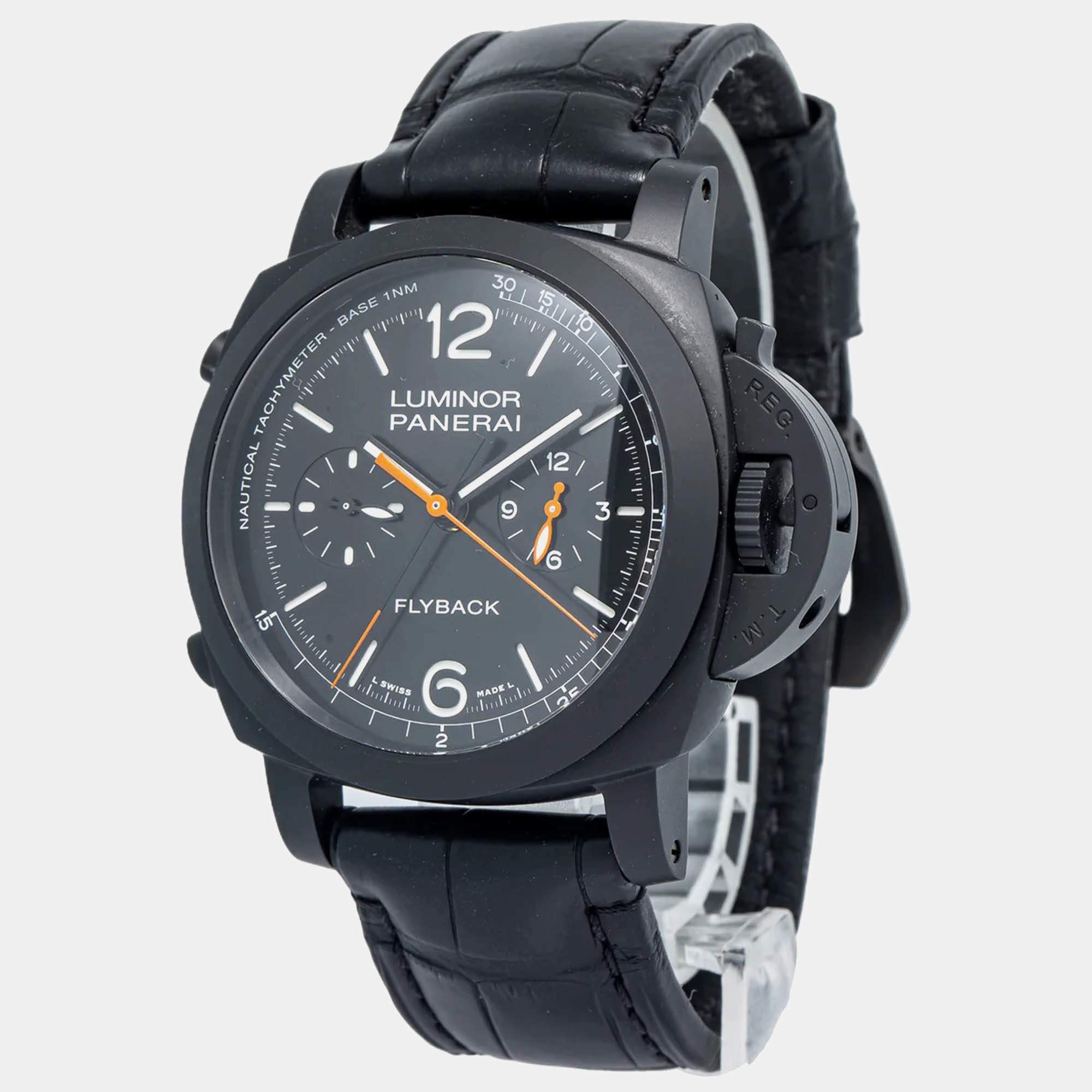 Panerai Luminor Marina PAM01298 Automatic Black Ceramic Men's Wristwatch 44mm