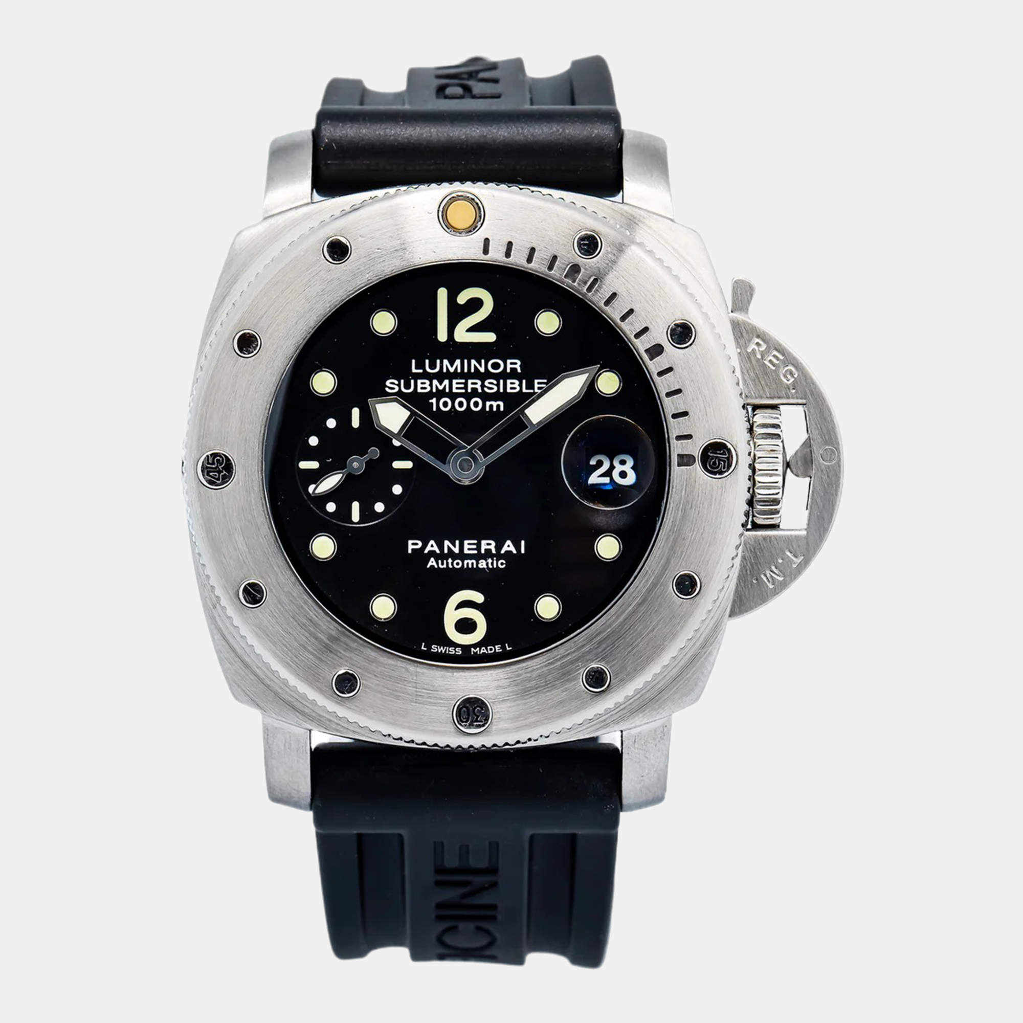 Panerai Luminor Submersible PAM00243 Automatic Black Stainless Steel Men's Wristwatch 44 mm