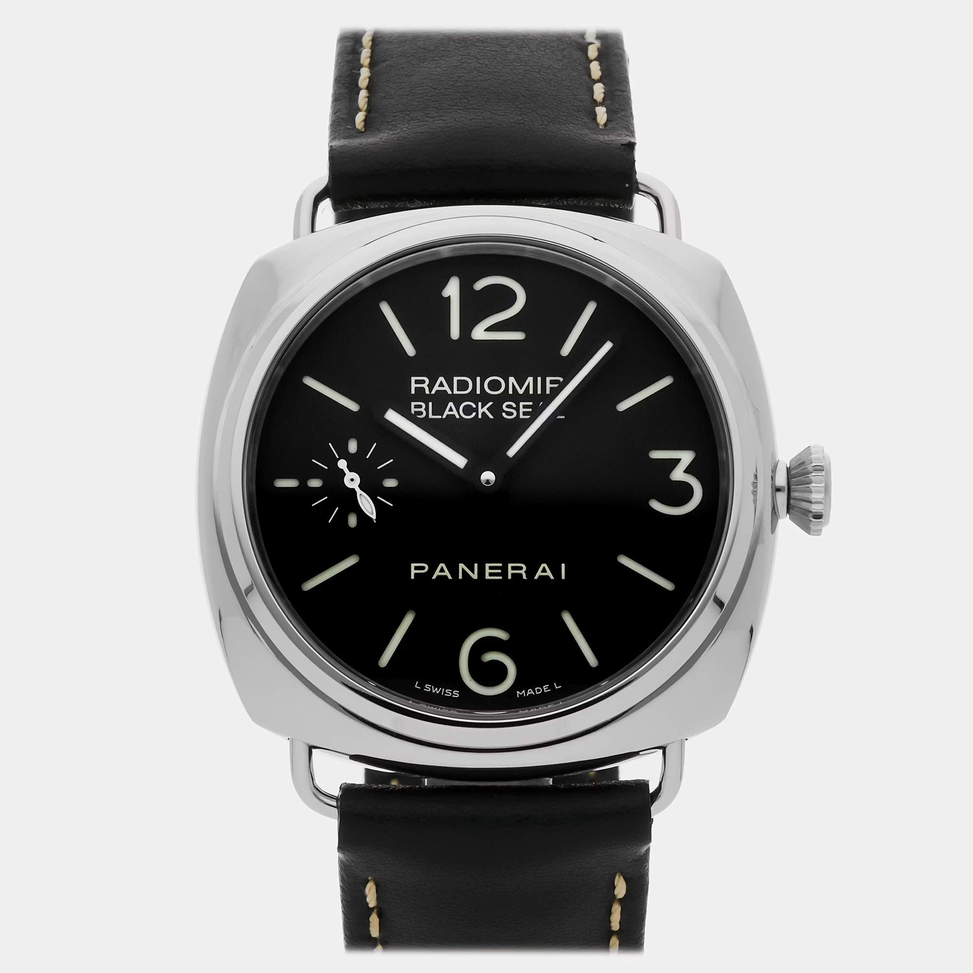 Pre Owned Pre-Owned Panerai Luminor Power Reserve PAM 1090 Black Automatic Stainless Steel Men's Wristwatch 44 MM