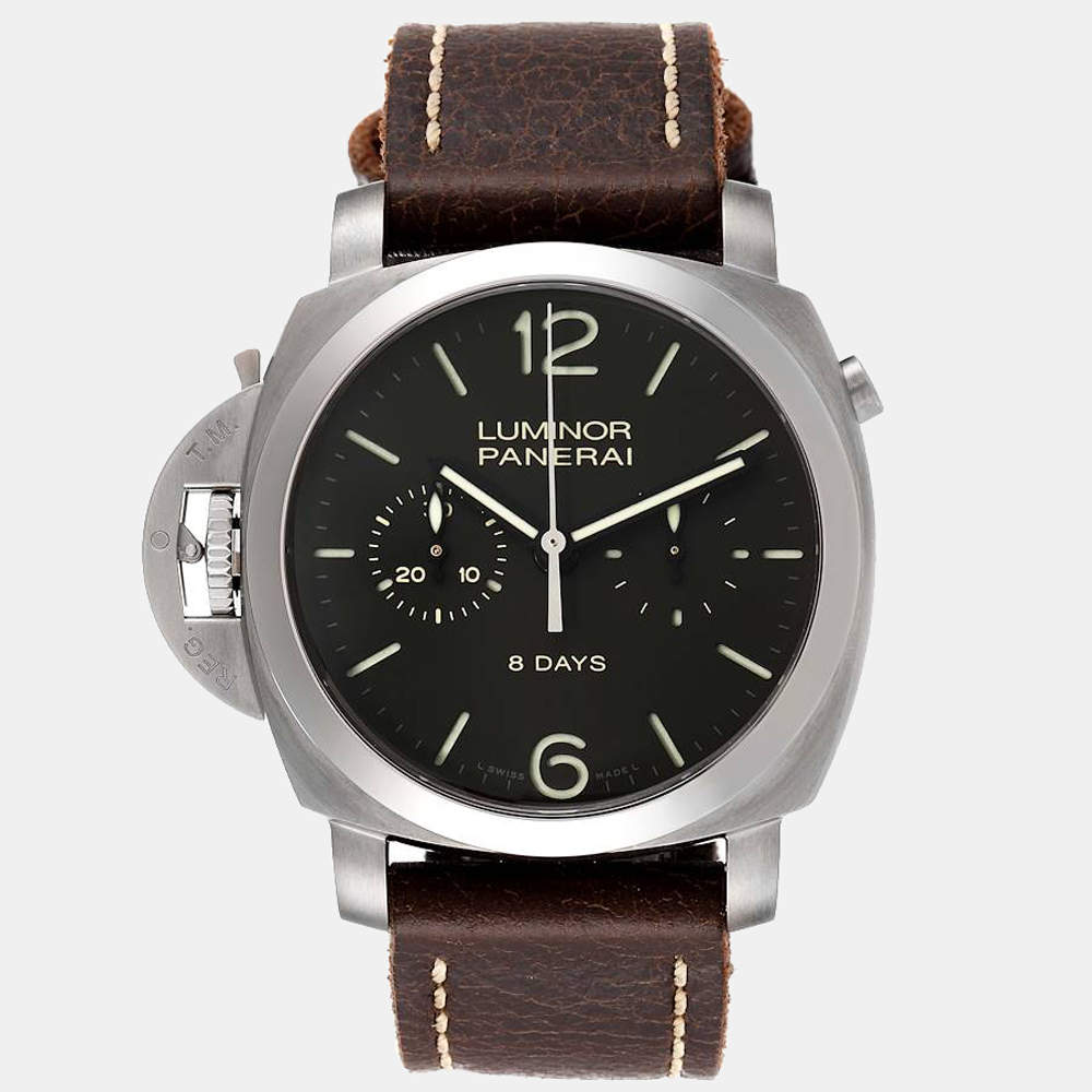 Panerai Black Titanium Luminor Monopulsate PAM00345 Manual Winding Men's Wristwatch 44 mm