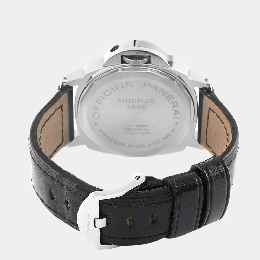 Panerai Black Stainless Steel Luminor PAM00002 Manual Winding