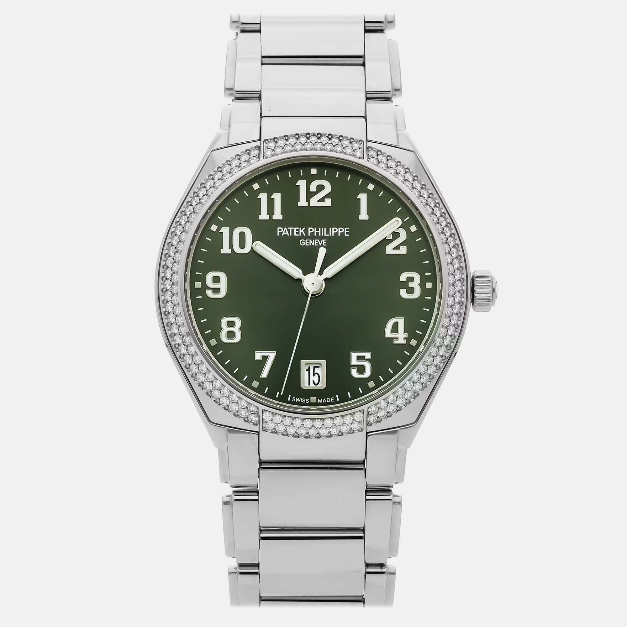 Patek Philippe Green Stainless Steel Twenty-4 7300/1200A-011 Automatic Men's Wristwatch 36 mm