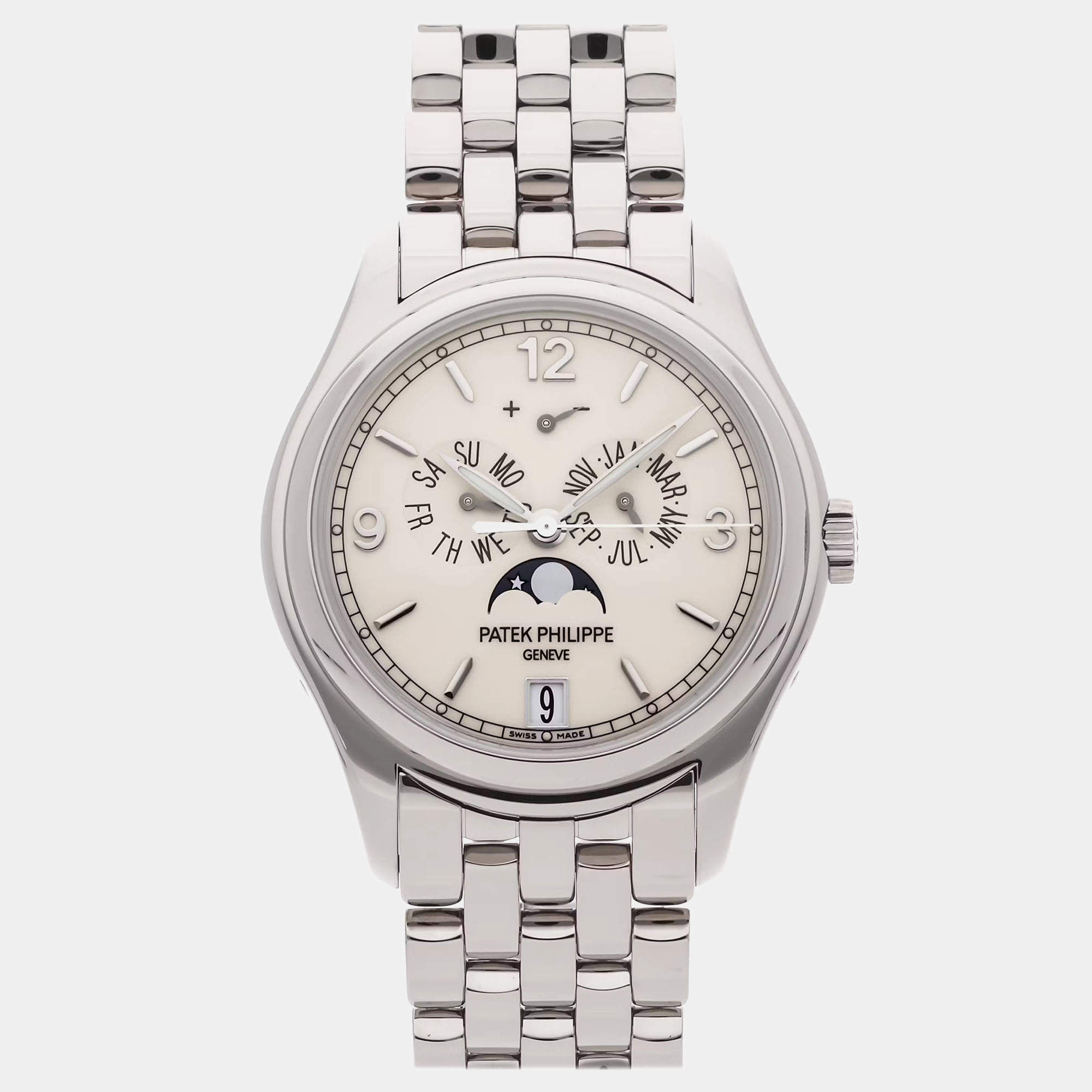 Pre-Owned Patek Philippe Complications Annual Calendar Moon Phases Men's Watch 39 mm