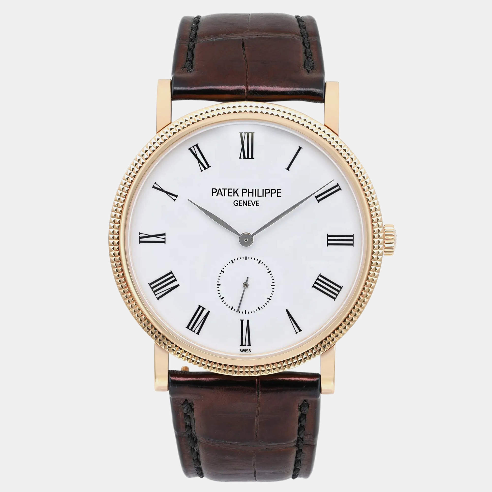Patek Philippe White 18k Yellow Gold Calatrava 5119J-001 Manual Winding Men's Wristwatch 36 mm