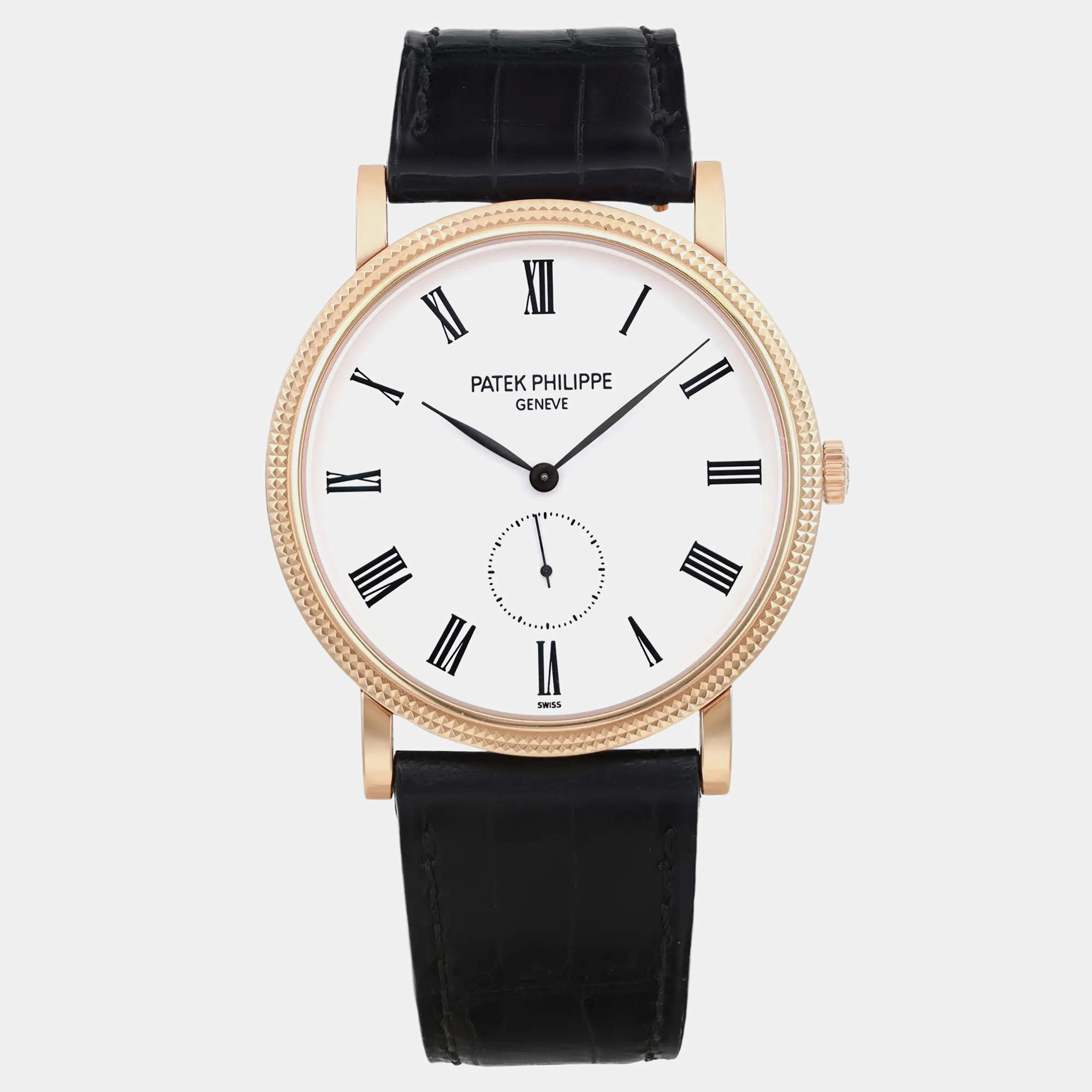 Patek Philippe White 18k Rose Gold Calatrava 5119R-001 Manual Winding Men's Wristwatch 36 mm