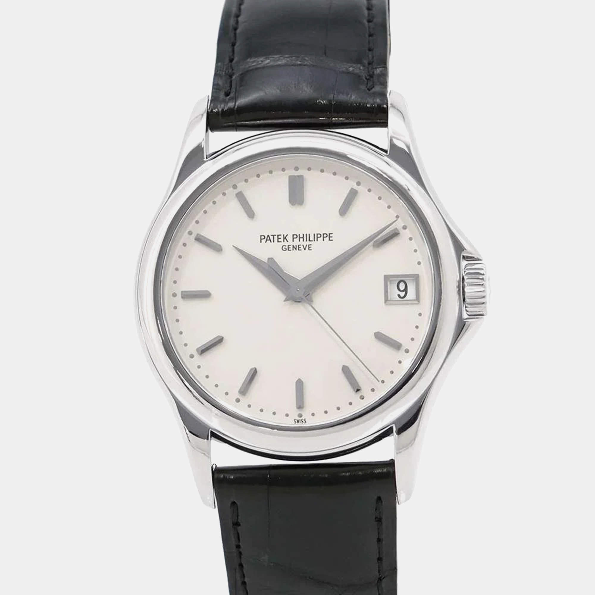 Patek Philippe White White Gold Calatrava 5127G-001 Automatic Men's Wristwatch 37mm