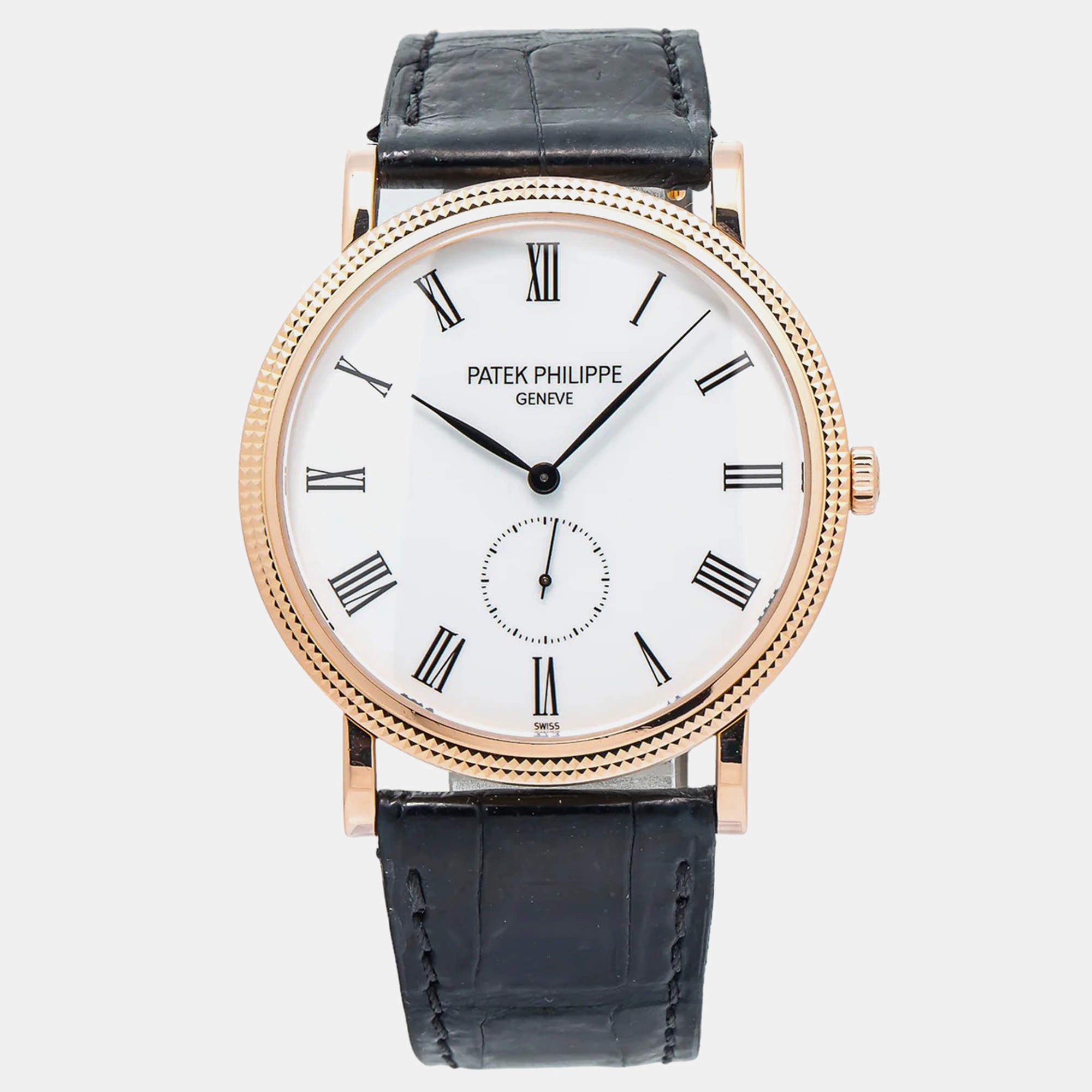 Patek Philippe White Rose Gold Calatrava 5119R Automatic Men's Wristwatch 36mm