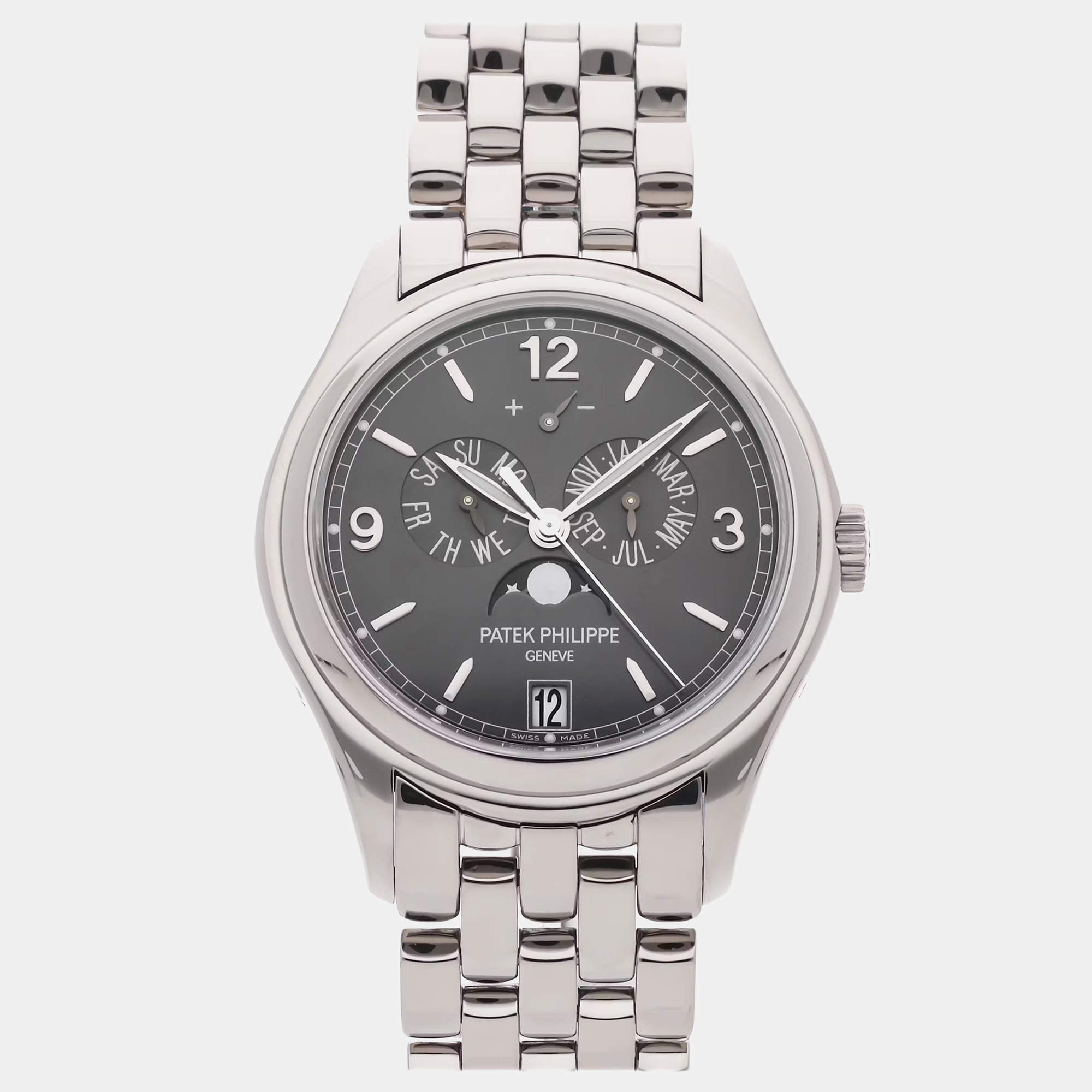 Pre-Owned Patek Philippe Complications Annual Calendar Moonphases 5146/1G-010 Automatic Men's Watch 39 mm