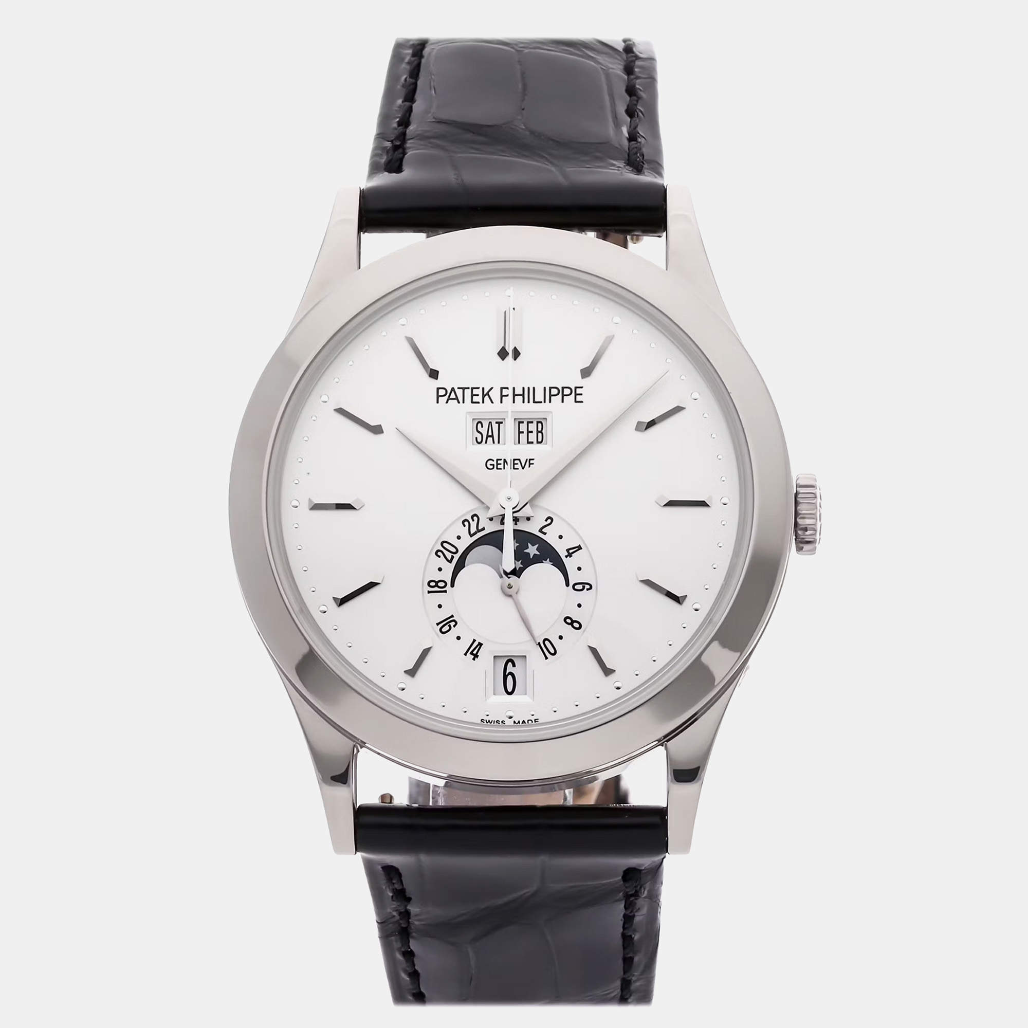 Pre Owned Patek Philippe Calatrava 5108G Automatic White Gold White Dial Men's Wristwatch 37mm