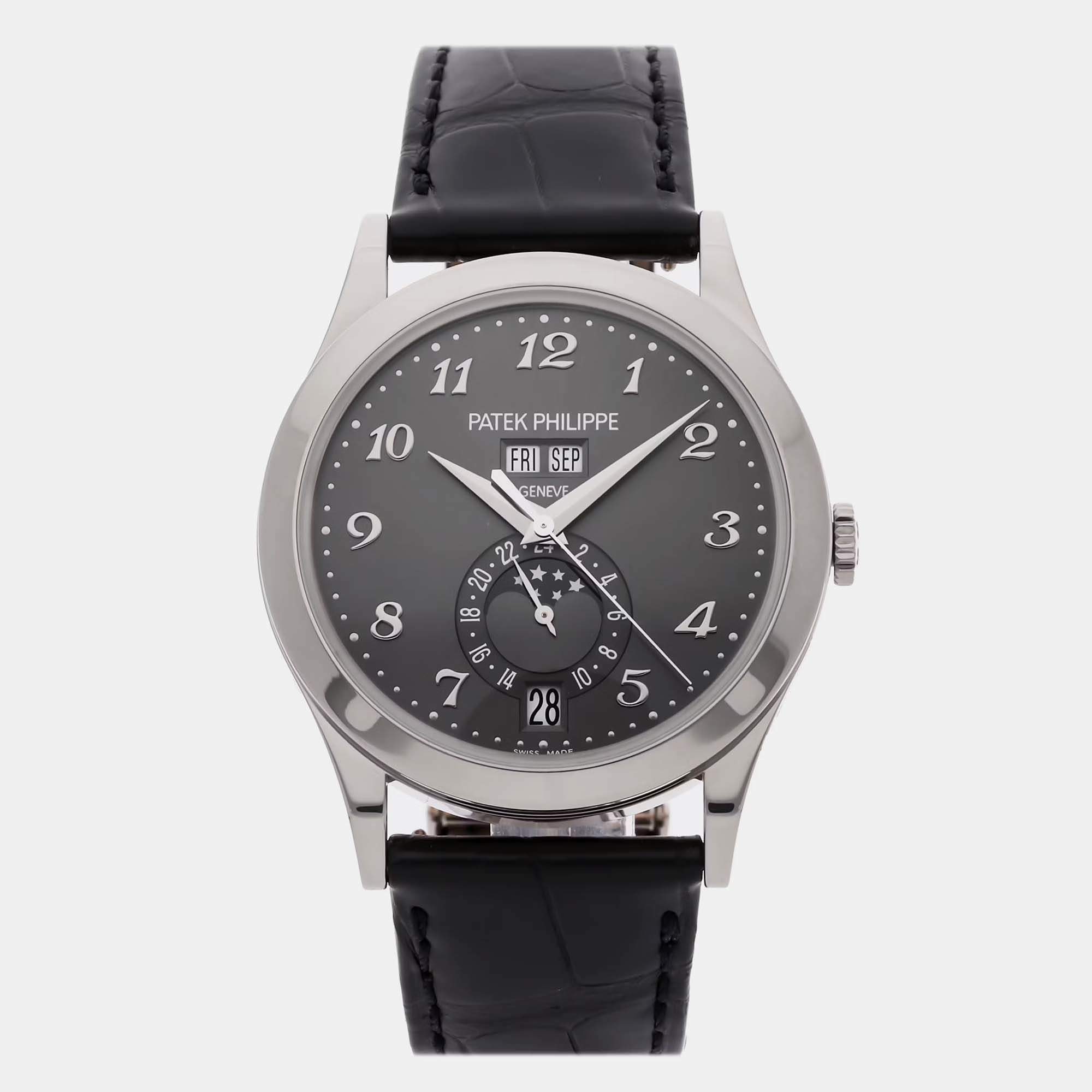 Pre Owned Pre-Owned Patek Philippe Complications Annual Calendar Moonphases 5396G-014 Automatic  Men's Watch 38 mm