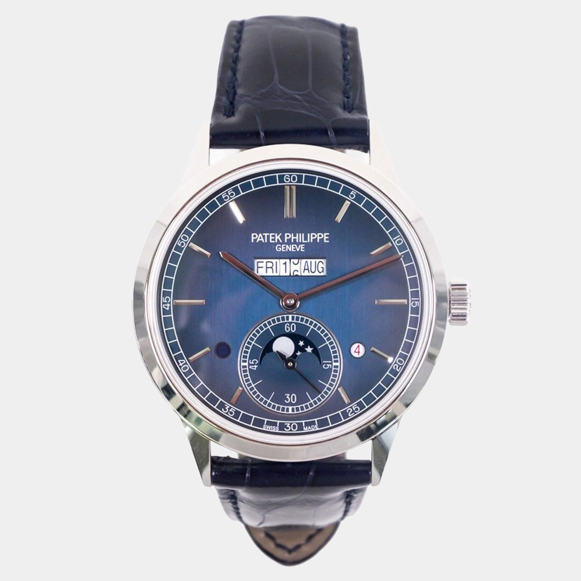 Pre Owned Patek Philippe Grand Complications 5236P001 Automatic Blue Platinum Men's Wristwatch 41.3 mm