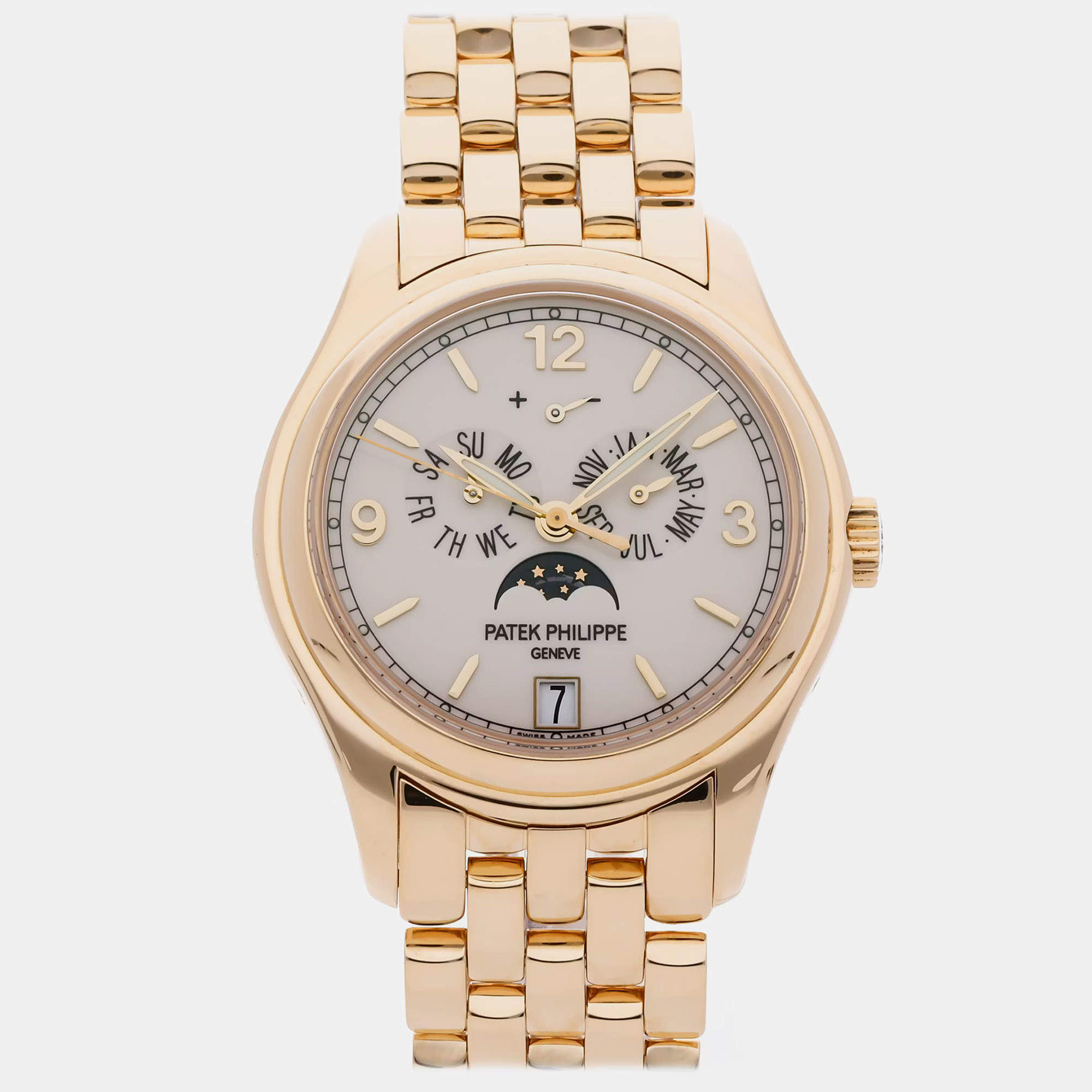 Pre Owned Patek Philippe Annual Calendar 5146/1J-001 White Automatic Men's Wristwatch 39mm