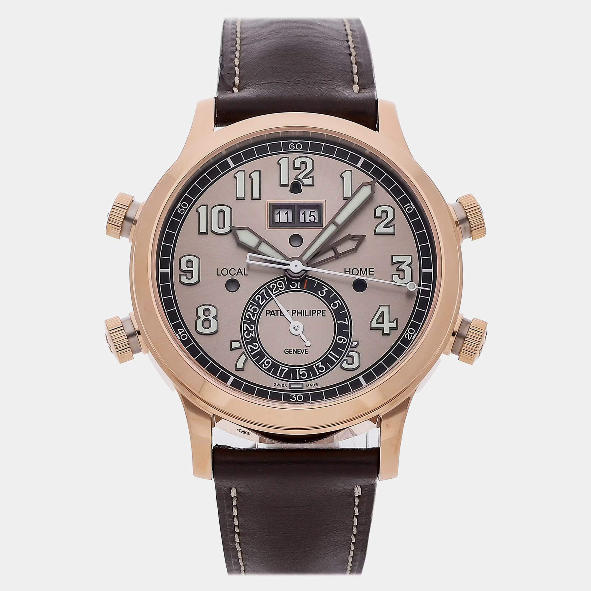 Pre Owned Patek Philippe Grand Complications 5520RG-001 Grey 18K Rose Gold Automatic Men's Wristwatch 42mm