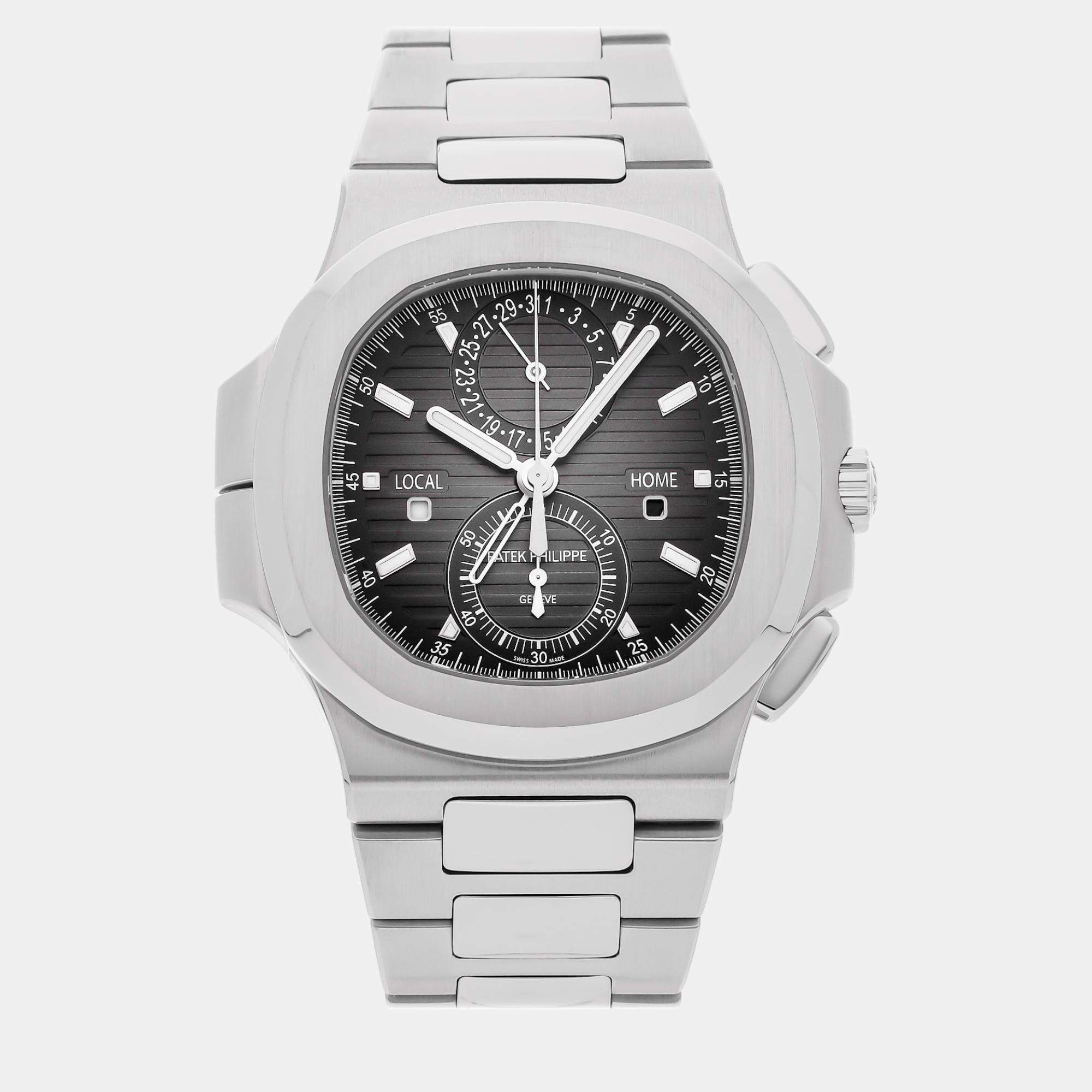 Pre Owned Patek Philippe Black Stainless Steel Nautilus 5990/1A-001 Automatic Men's Wristwatch 40 mm