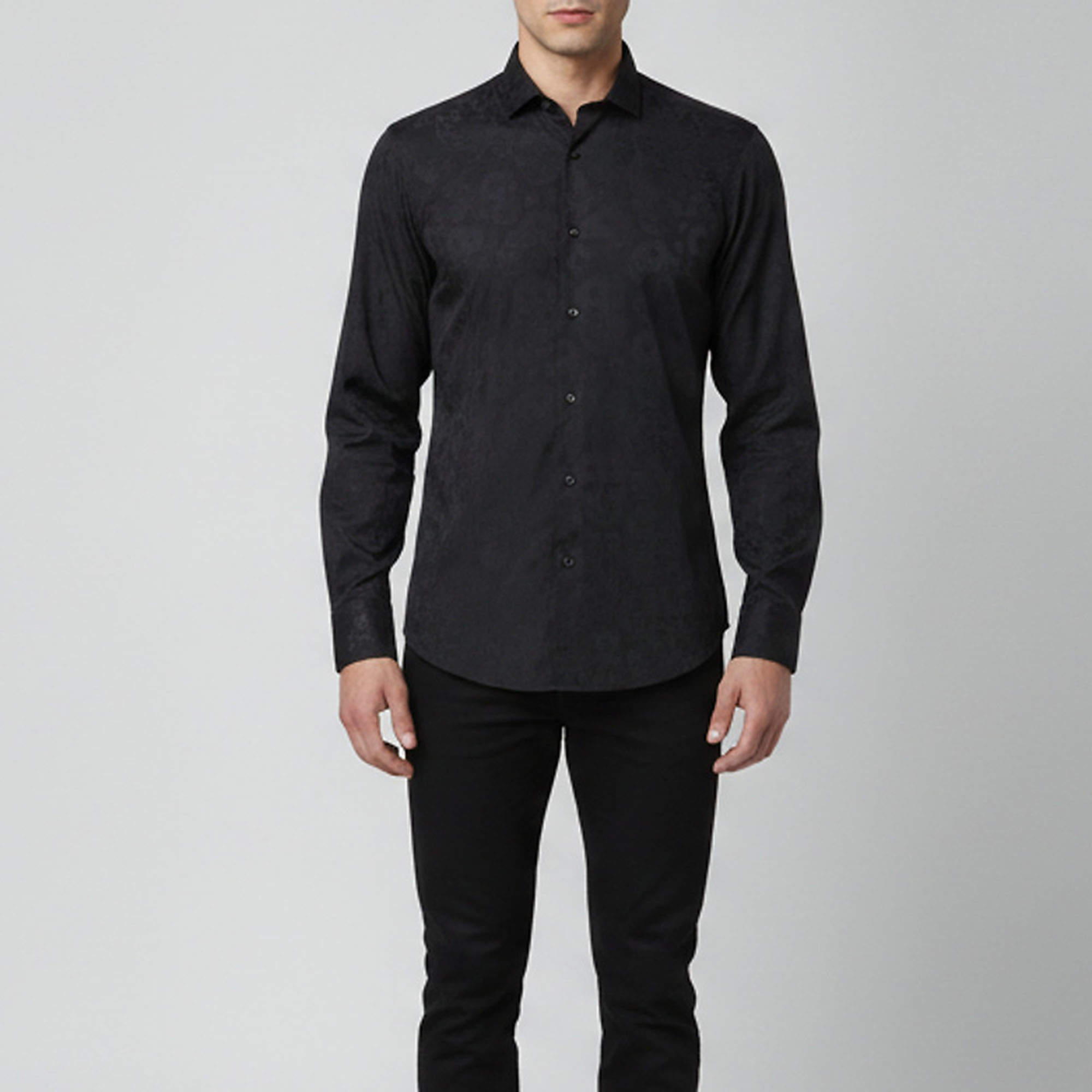 Pre Owned Philipp Plein Black Skull Pattern Cotton Diamond Cut Shirt L