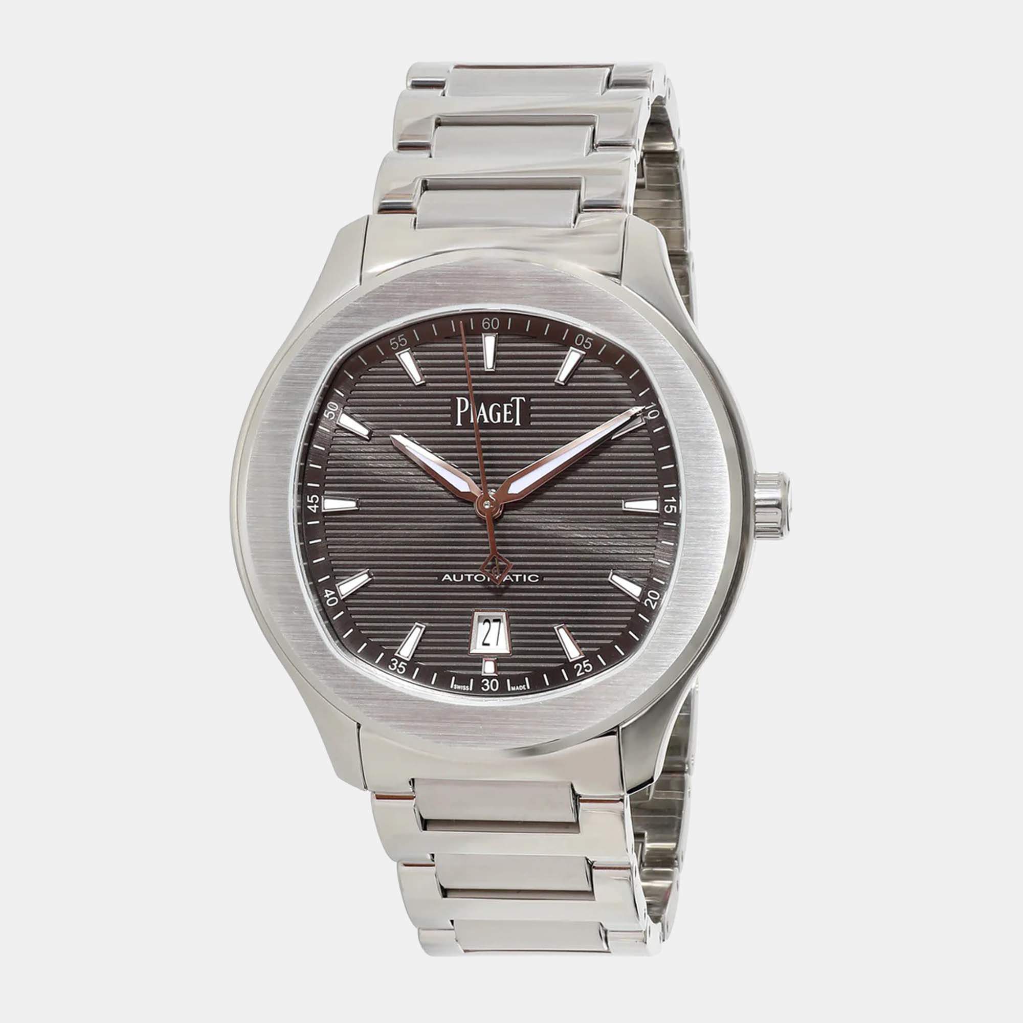 Piaget Grey Stainless Steel Polo Date G0A41003 Automatic Men s