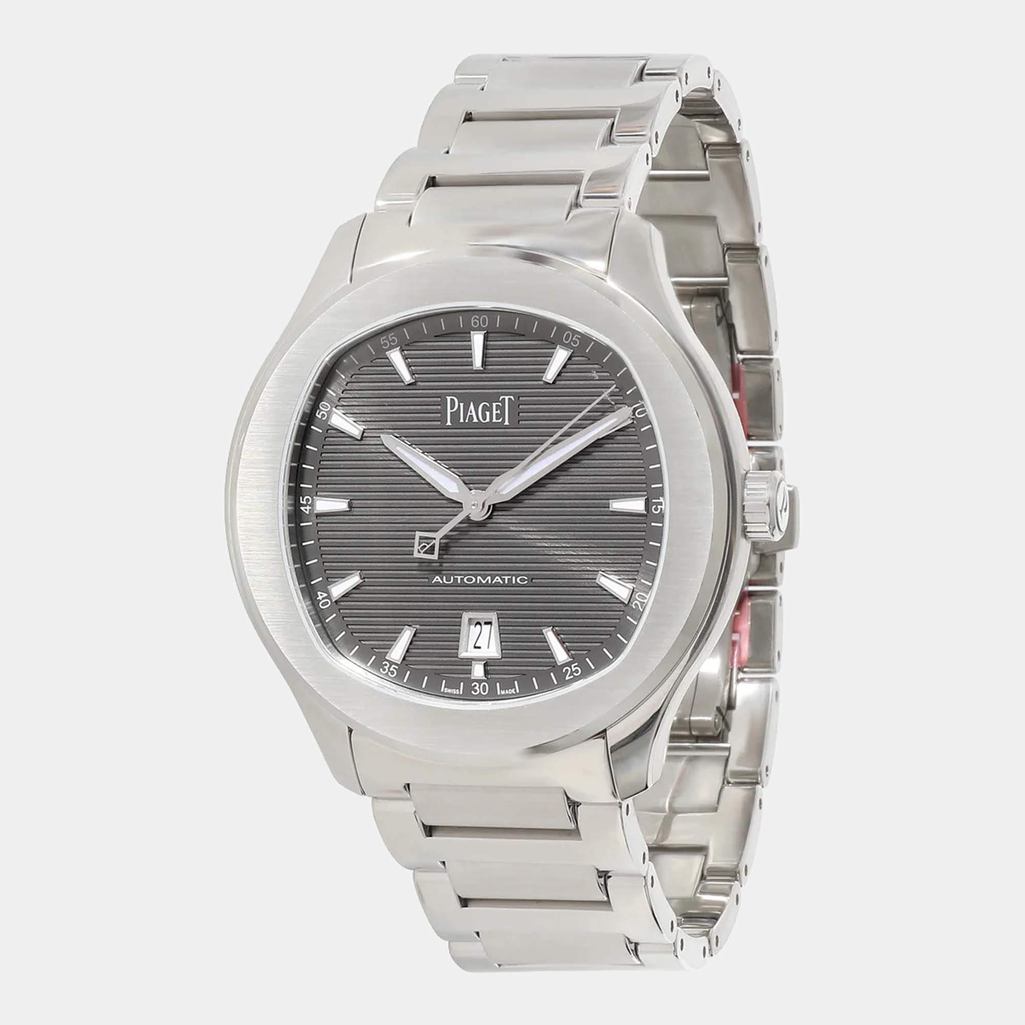 Piaget Grey Stainless Steel Polo Date G0A41003 Automatic Men s