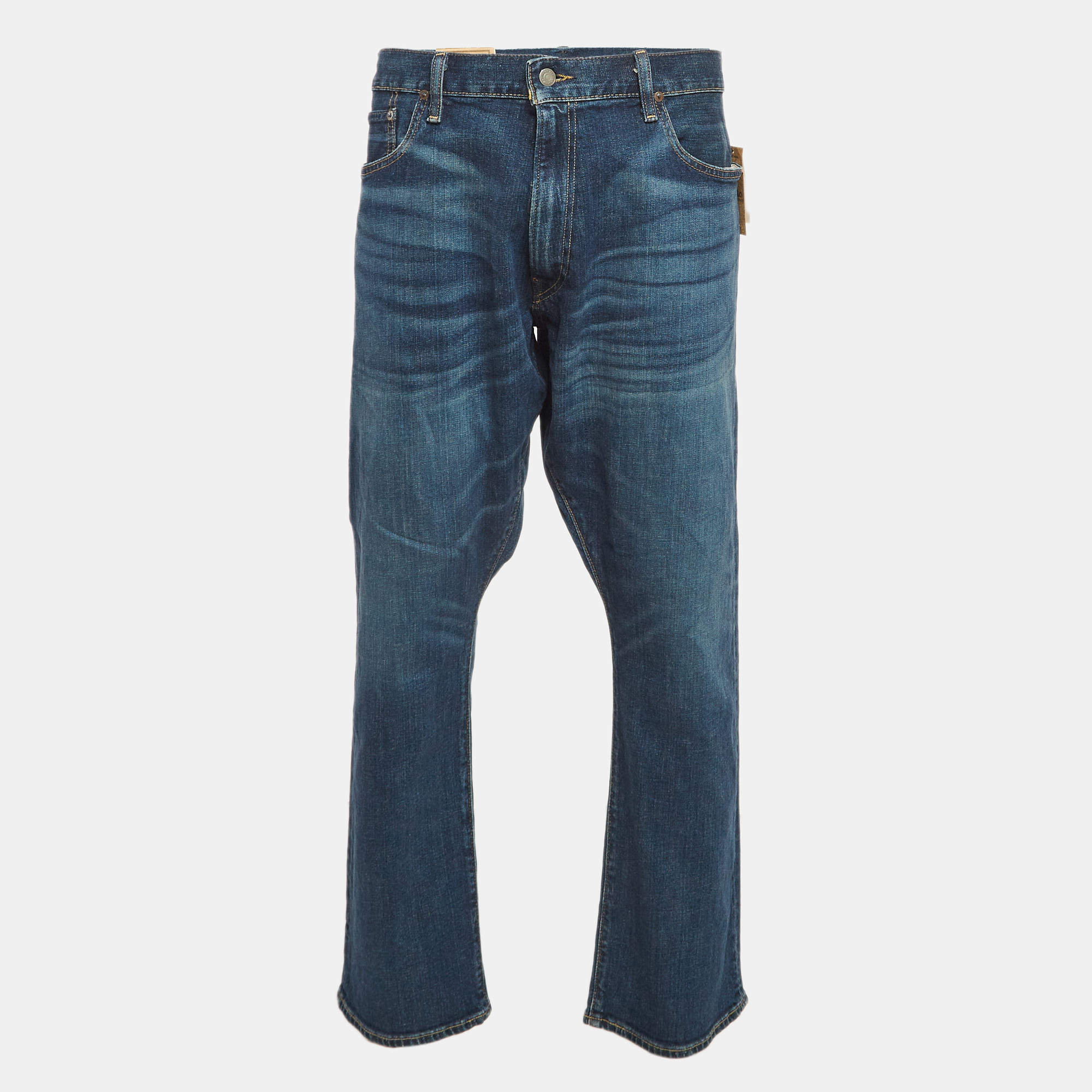 Pre Owned Polo Ralph Lauren Blue Denim Slim Fit Jeans 4XL Waist 42"