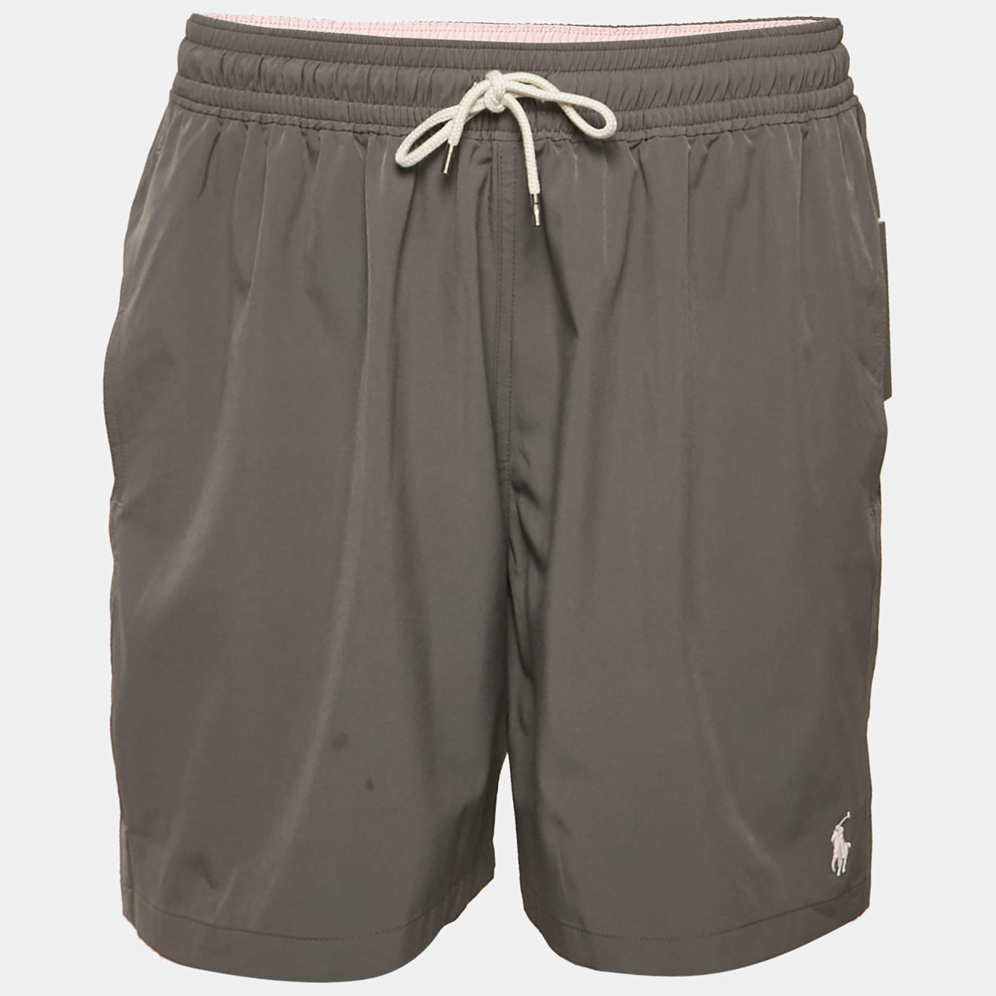 Pre Owned Polo Ralph Lauren Grey Synthetic Travelers Shorts XL