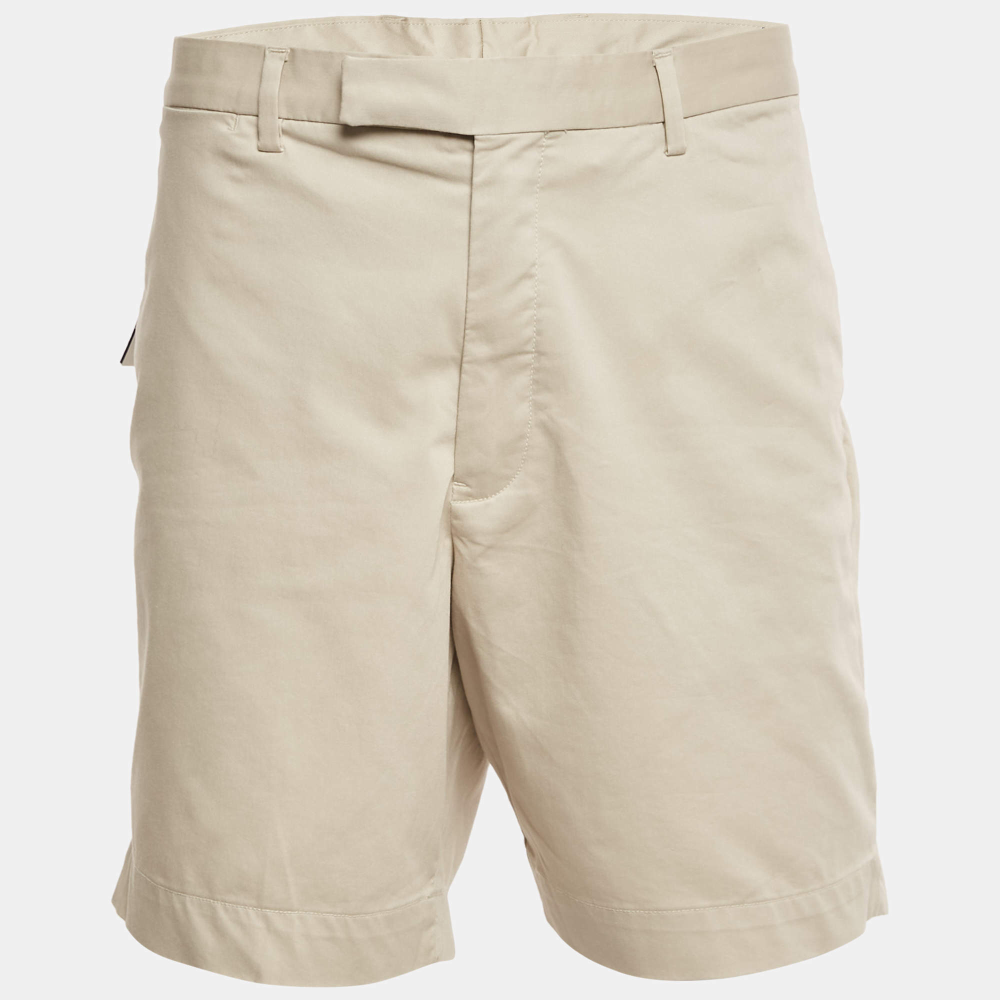 Pre Owned Polo Ralph Lauren Beige Cotton Blend Stretch Straight Fit Shorts L
