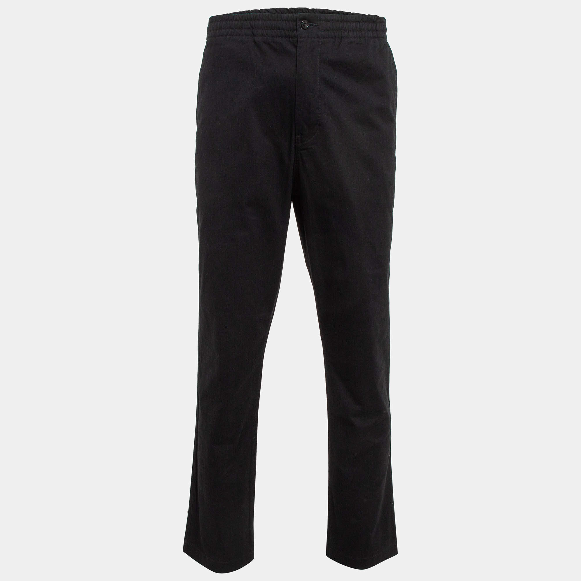 مملوكة مسبقًا Polo Ralph Lauren Black Cotton Trousers L