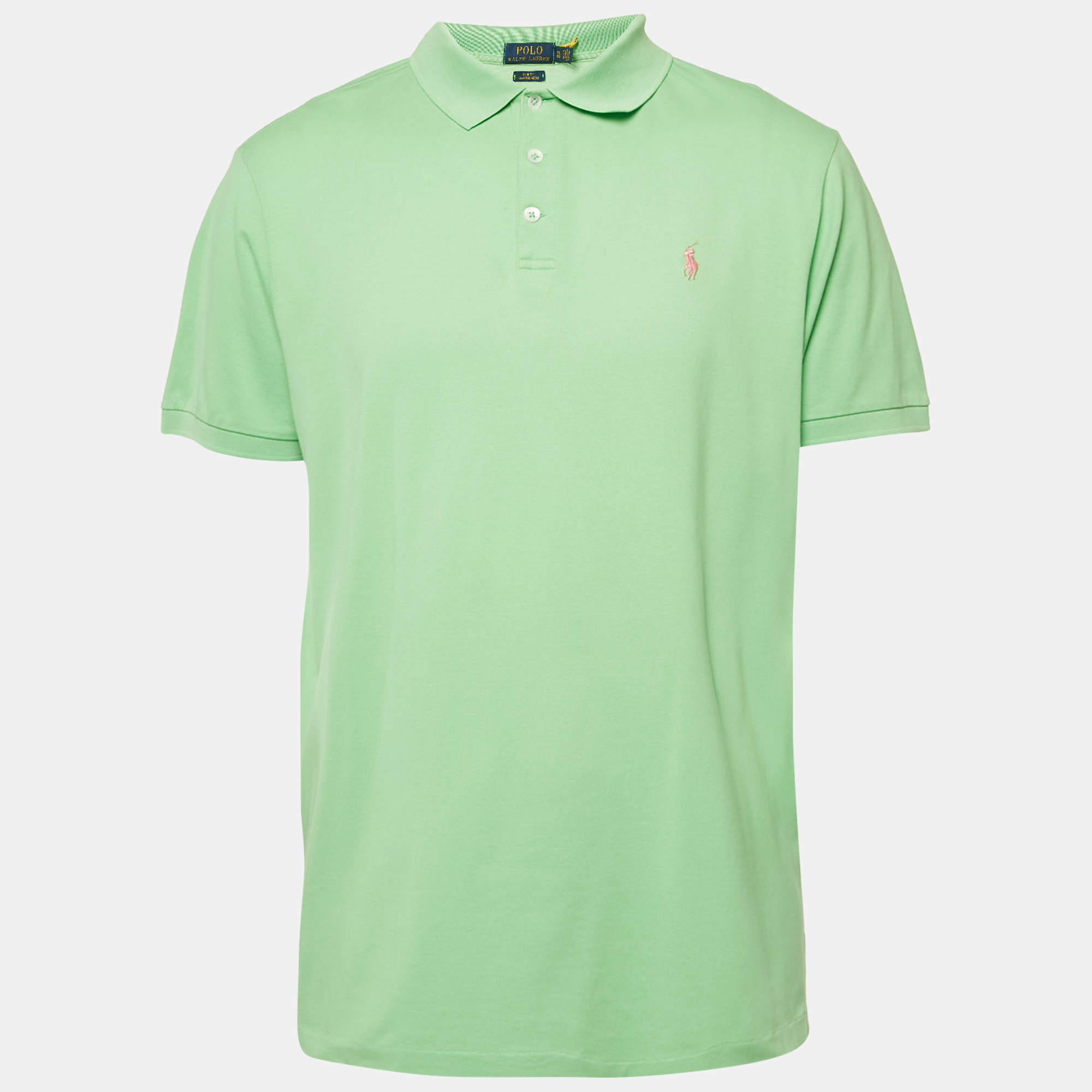 Ralph Lauren Green Cotton Pique Polo T-Shirt XL