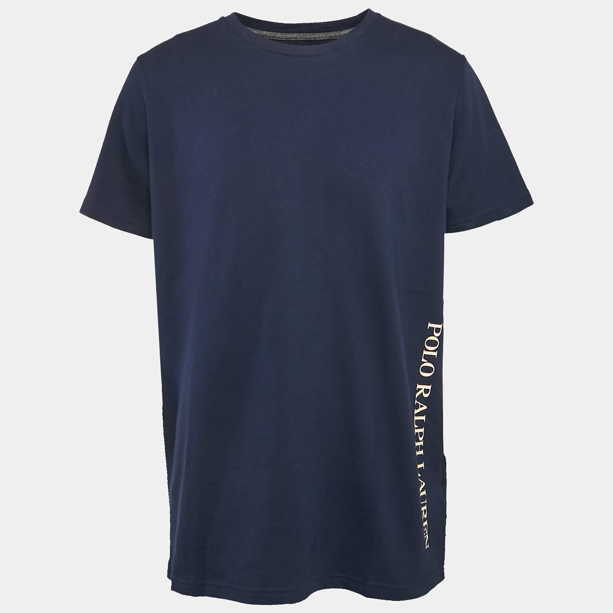 Polo Ralph Lauren Blue Logo Print Jersey Crewneck T-Shirt XXL