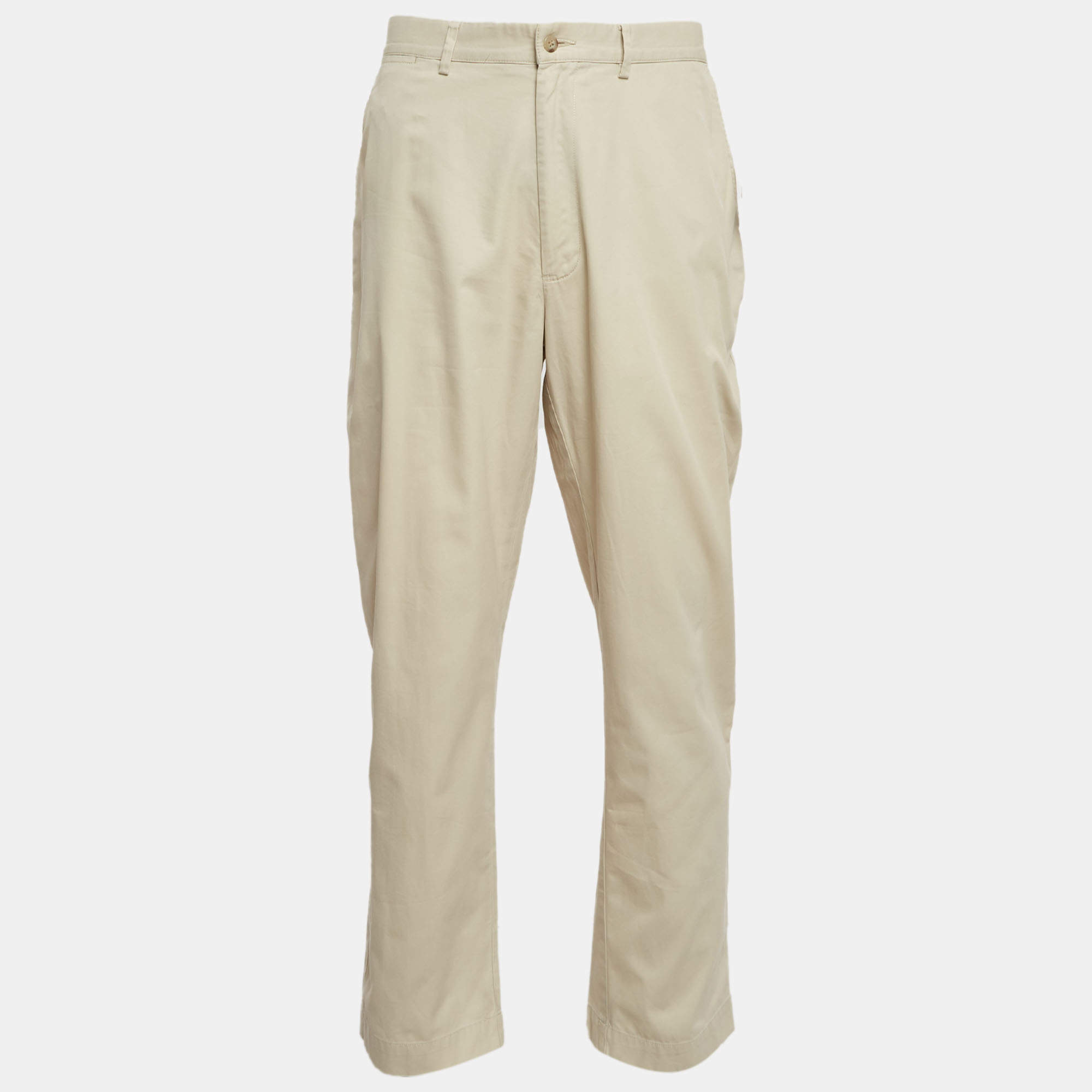 Pre Owned Polo Ralph Lauren Beige Gabardine Regular Fit Pants XL
