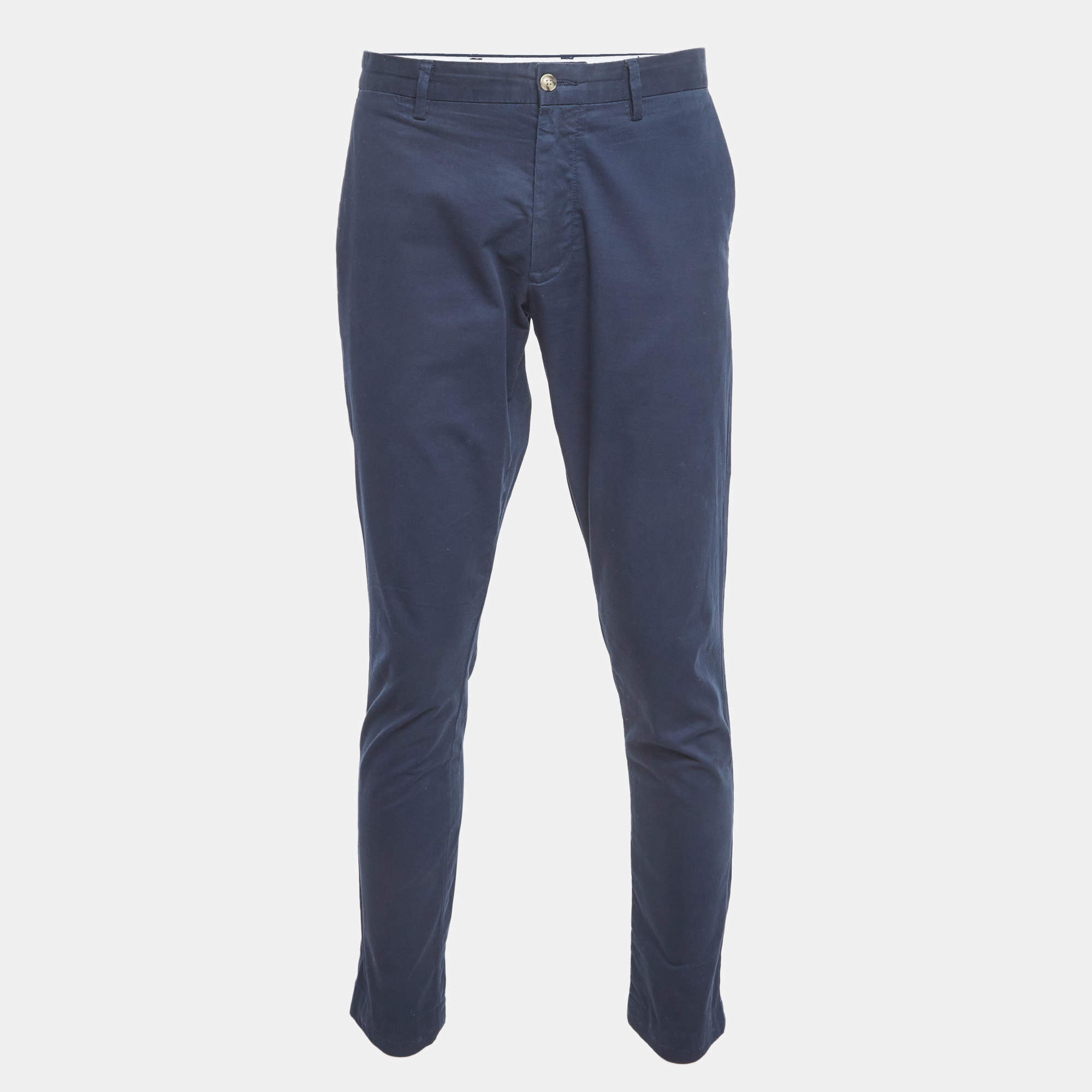مملوكة مسبقًا Polo Ralph Lauren Blue Gabardine Trousers L