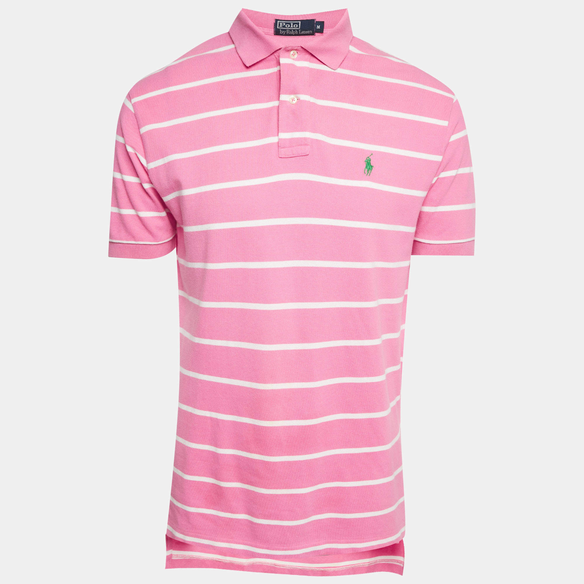 Pre Owned تي شيرت بولو رالف لورين جيرسي أبيض يو إس أوبن بتصميم ضيق مقاس كبير - لارج