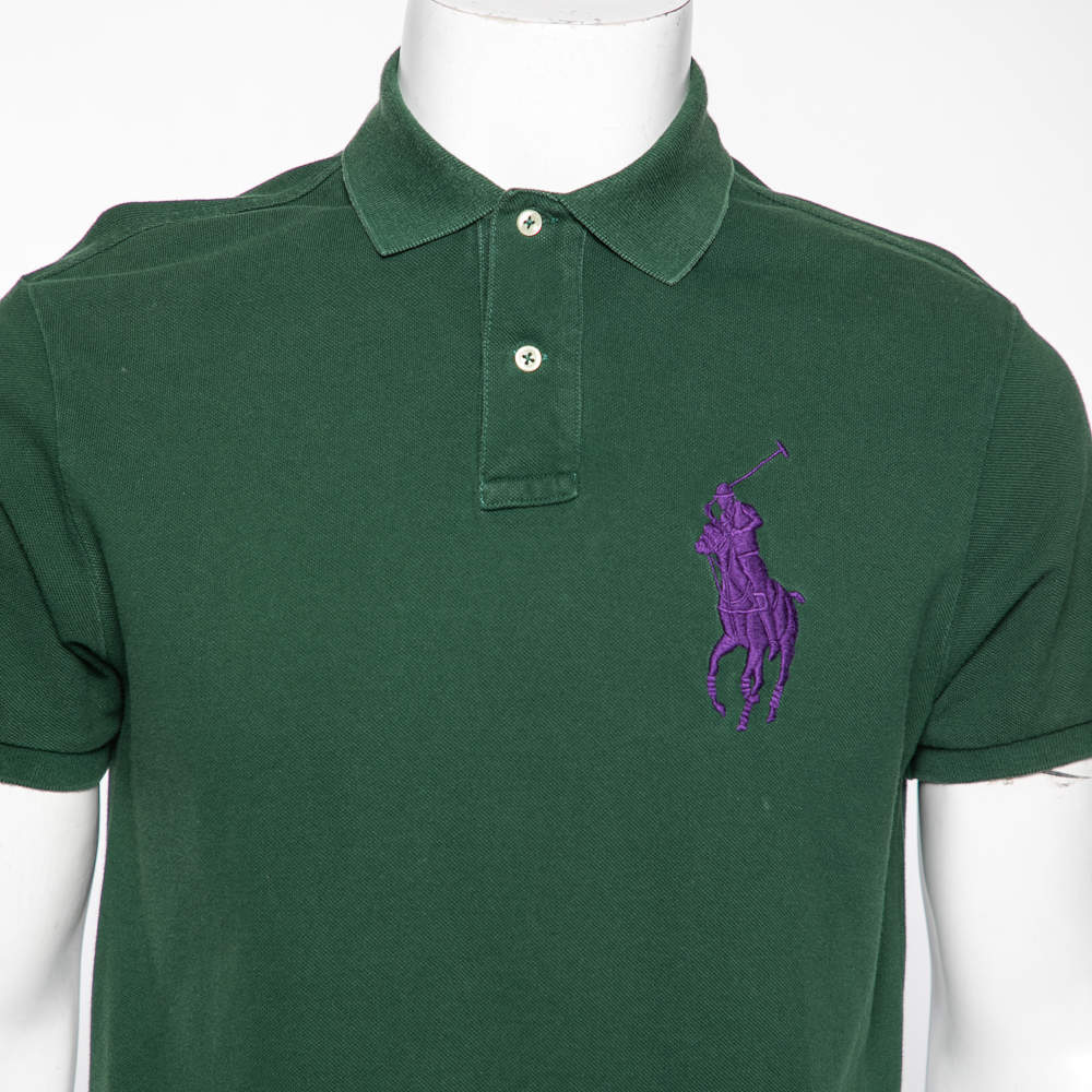 Polo Ralph Lauren Green Cotton Polo T-shirt M Polo Ralph Lauren