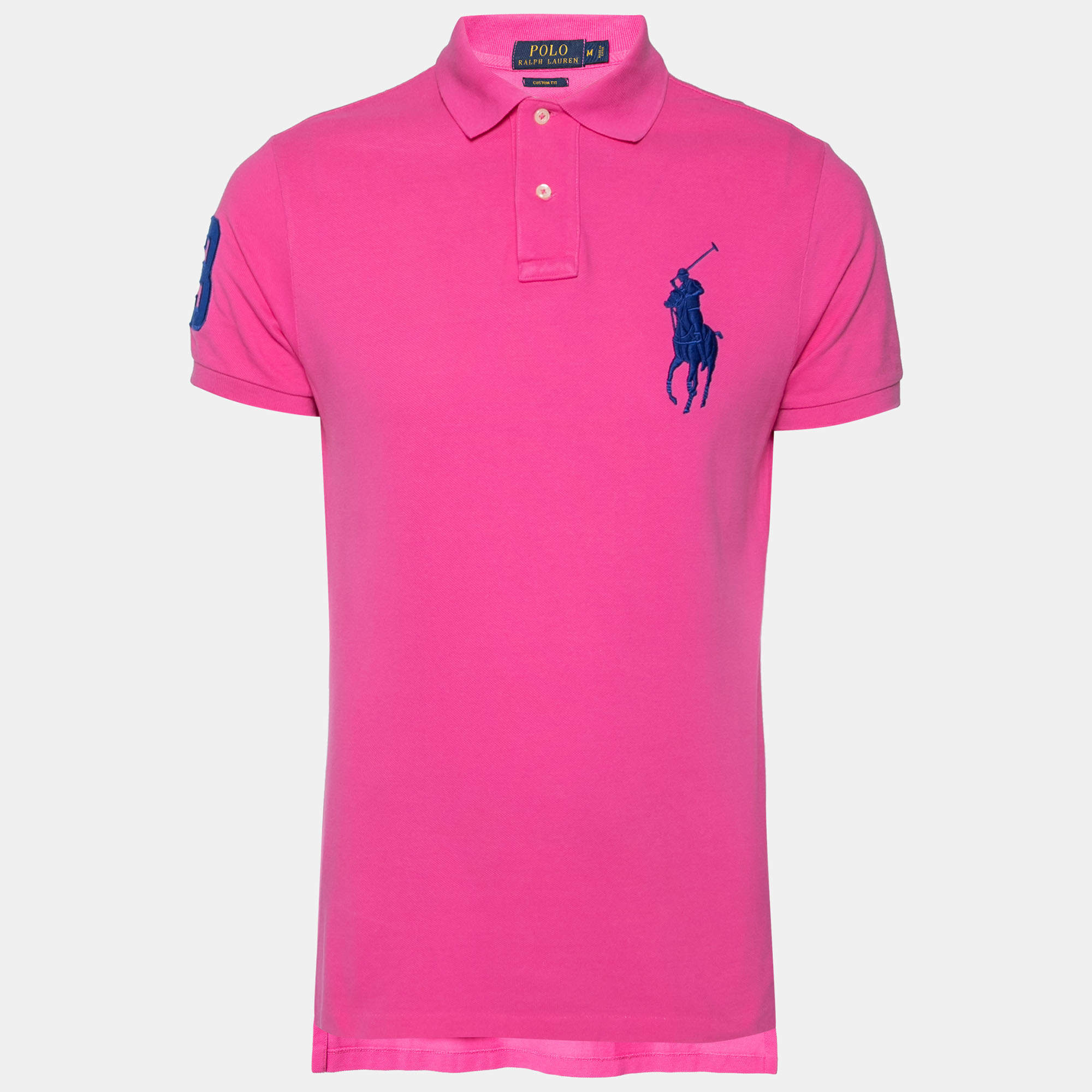 Polo Ralph Lauren Pink Cotton Pique Custom Fit Polo T-Shirt M Polo Ralph  Lauren | TLC