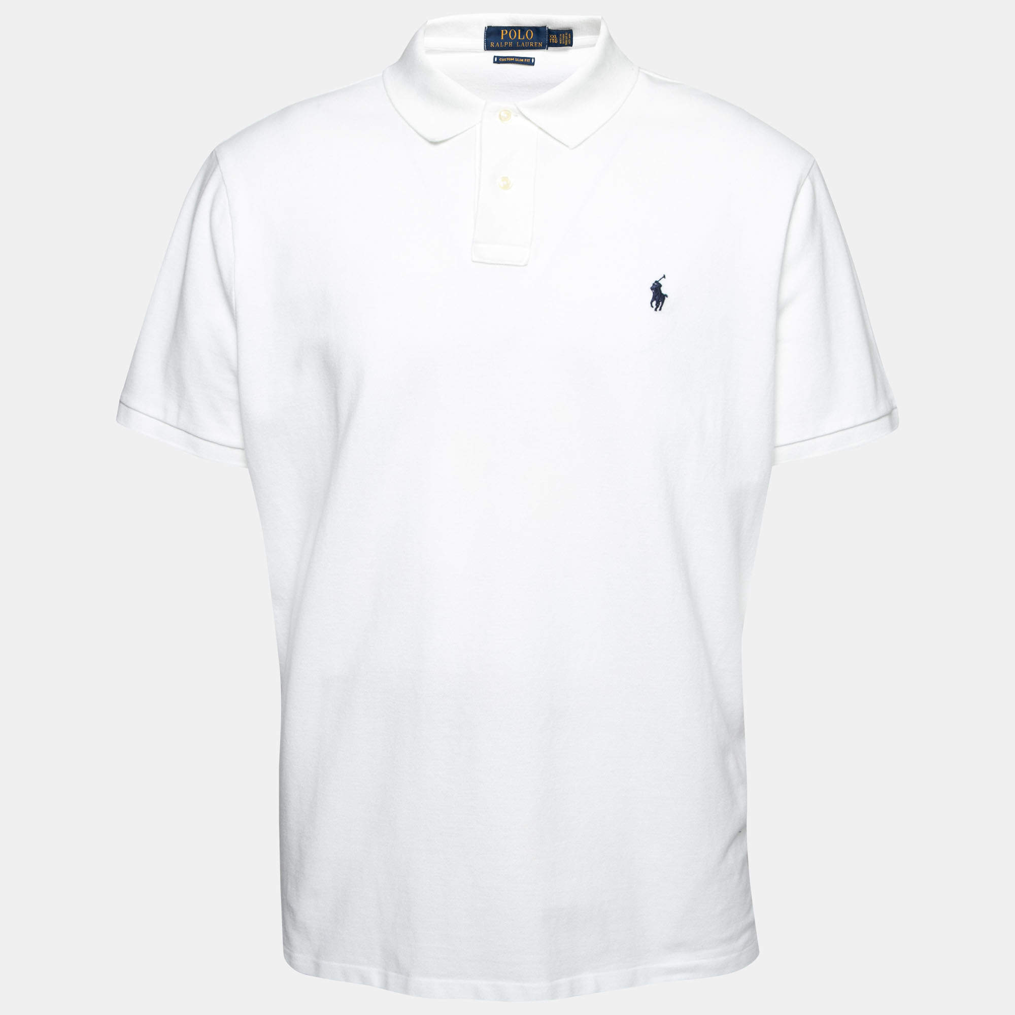 Polo Ralph Lauren White Cotton Pique Short Sleeve Polo T-Shirt XXL Polo  Ralph Lauren | TLC