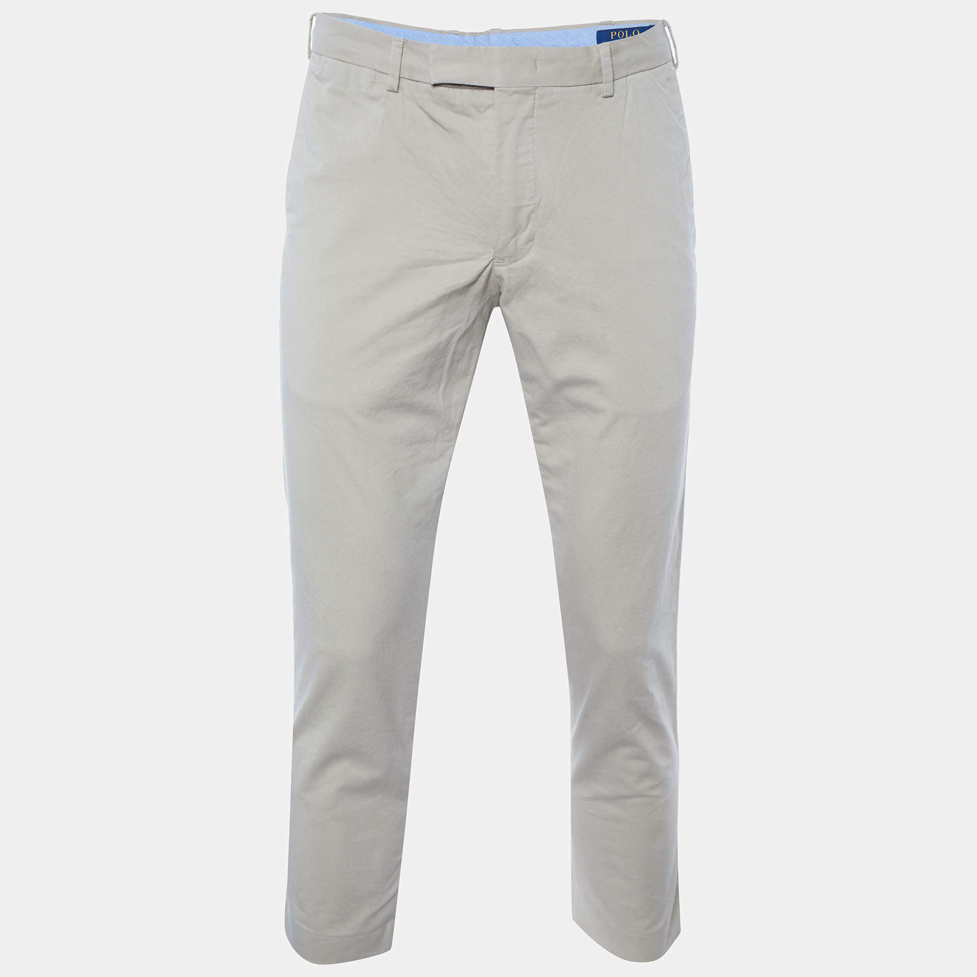 مملوكة مسبقًا Polo Ralph Lauren Beige Cotton Elasticized Waist Pants M